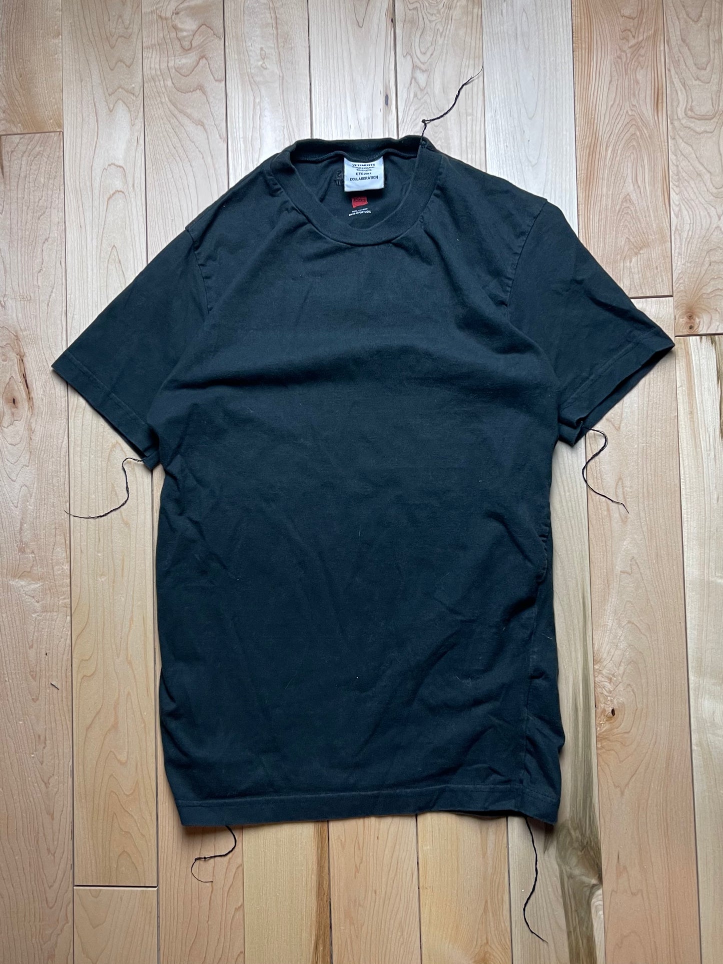Vetements x Hanes Distressed Twist Seam T-Shirt