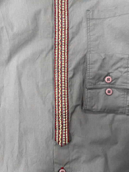 Maharishi ‘Rice Border’ Poplin Button Down Shirt