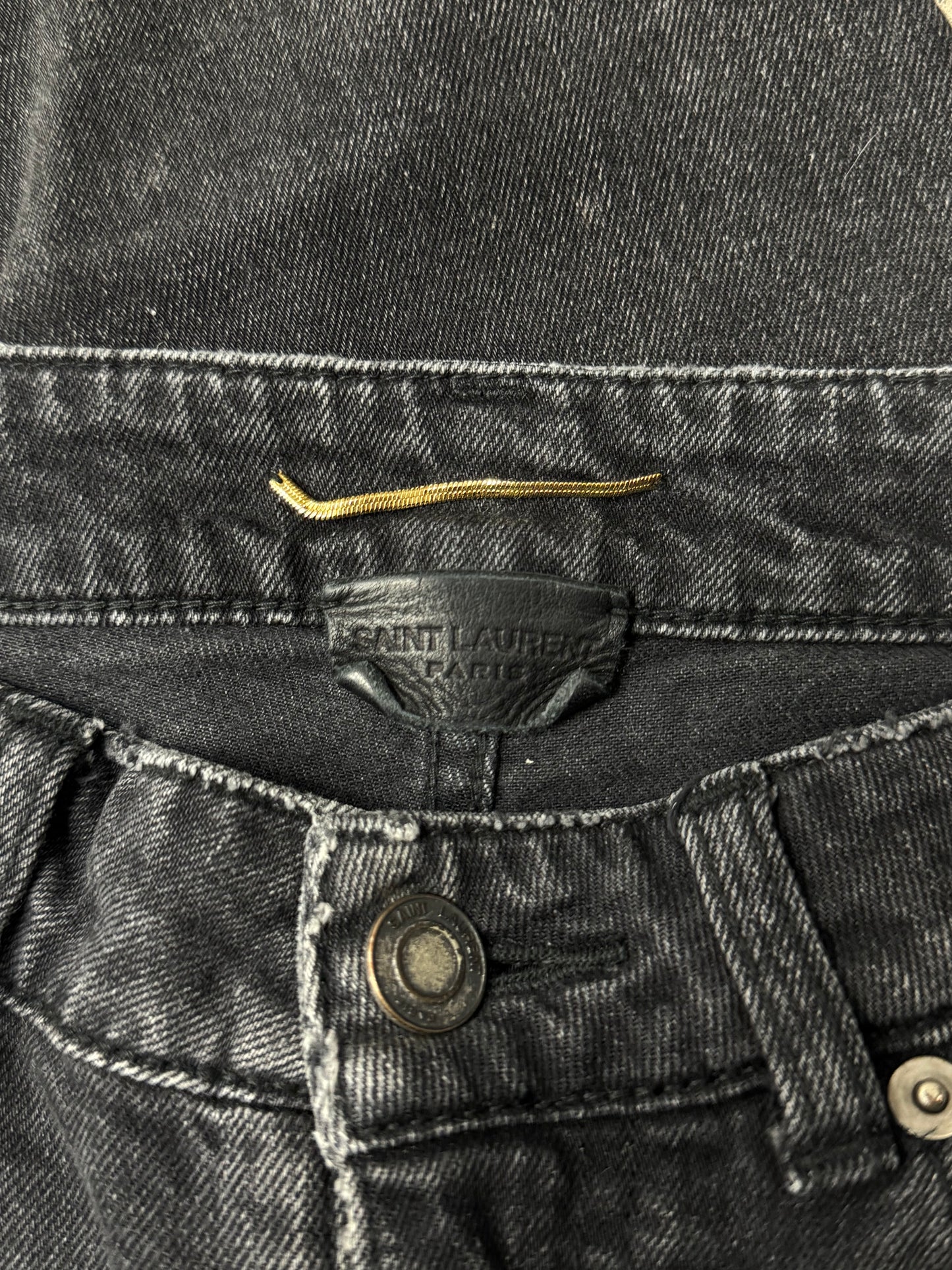 2019 Saint Laurent ‘D05’ Raw Hem Skinny Jeans