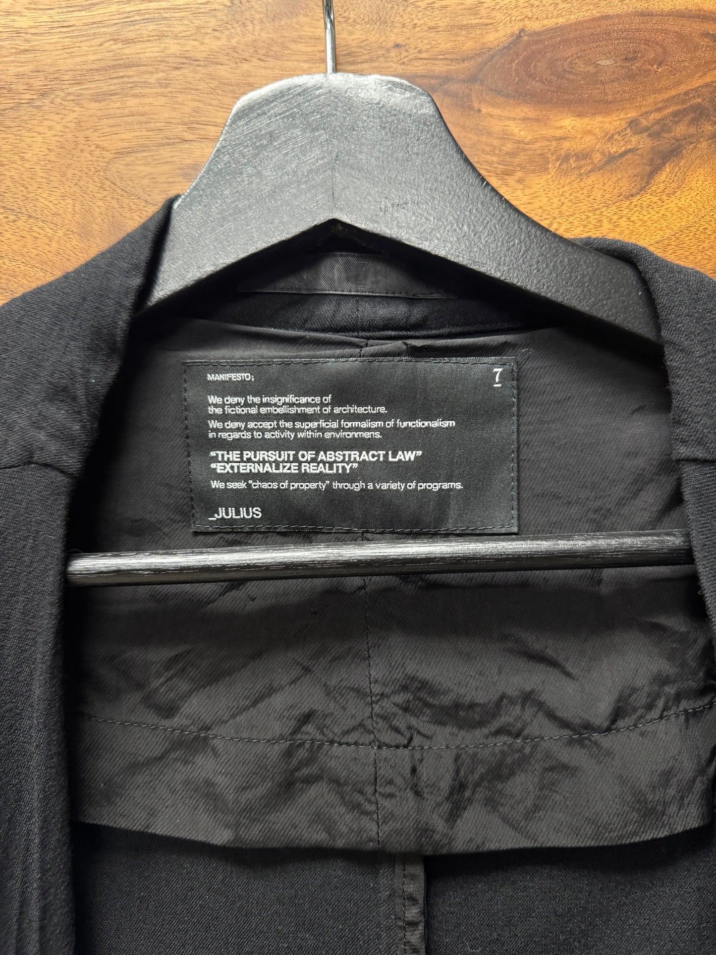 Julius Wizard ‘Caped’ Black Cotton Vest