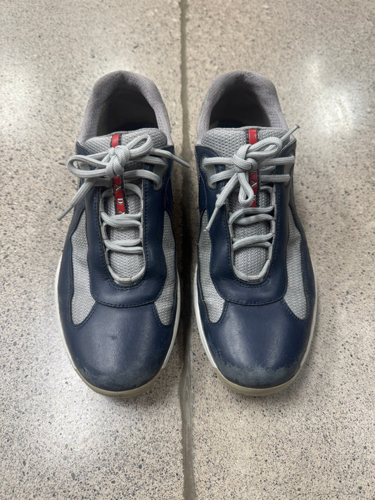 Prada ‘Americas Cup’ Navy/Grey Low Top Sneakers