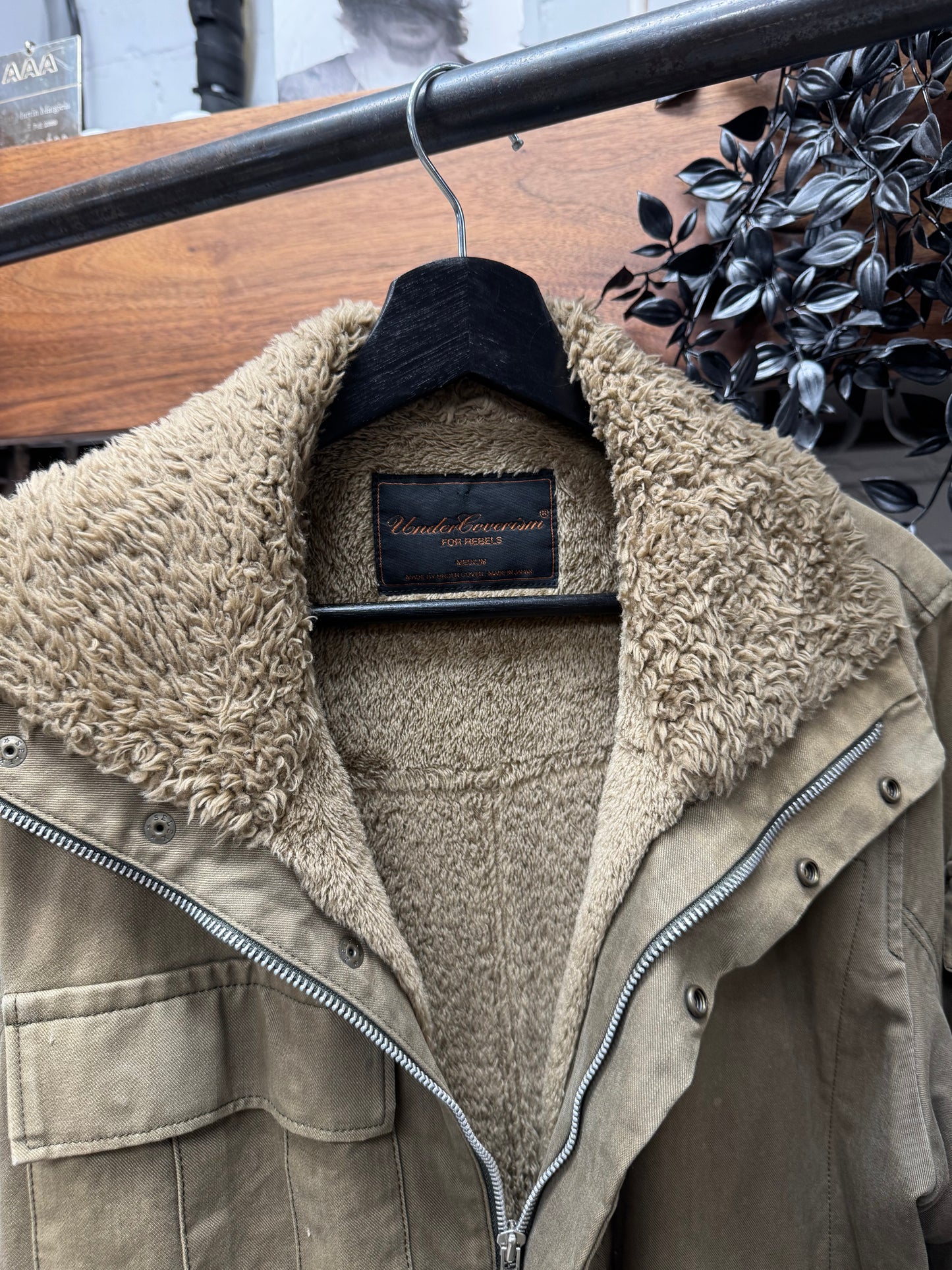 AW2005 Undercover ‘Arts & Crafts’ Shearling Lined Bomber Jacket