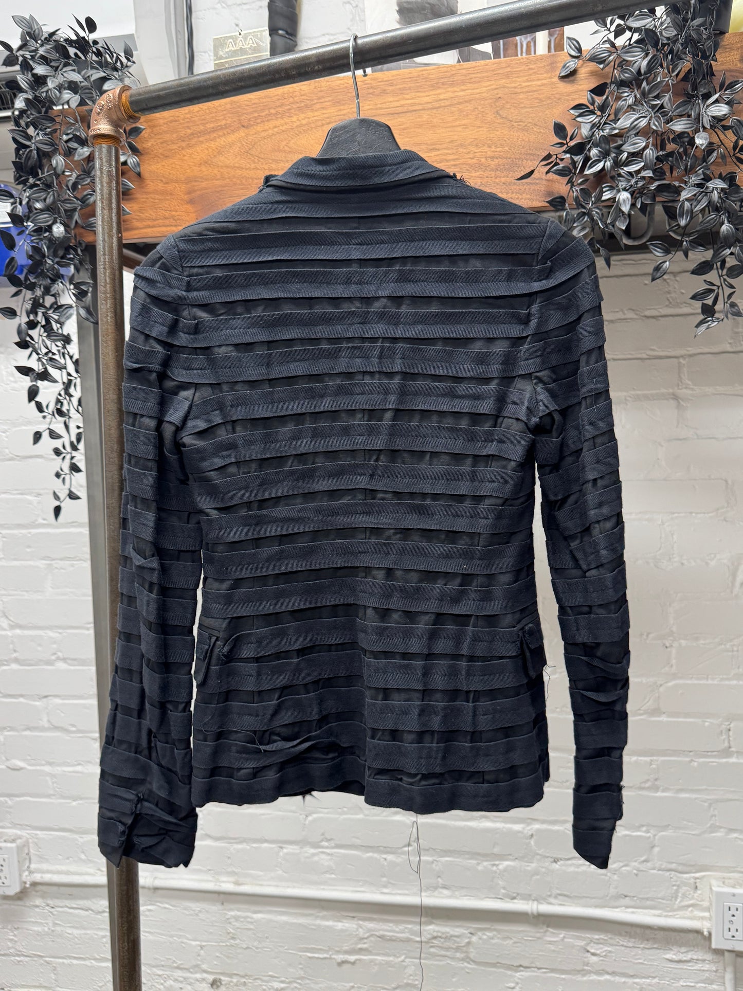 2010 Maison Margiela Line (1) Black Cotton ‘Bondage’ Blazer