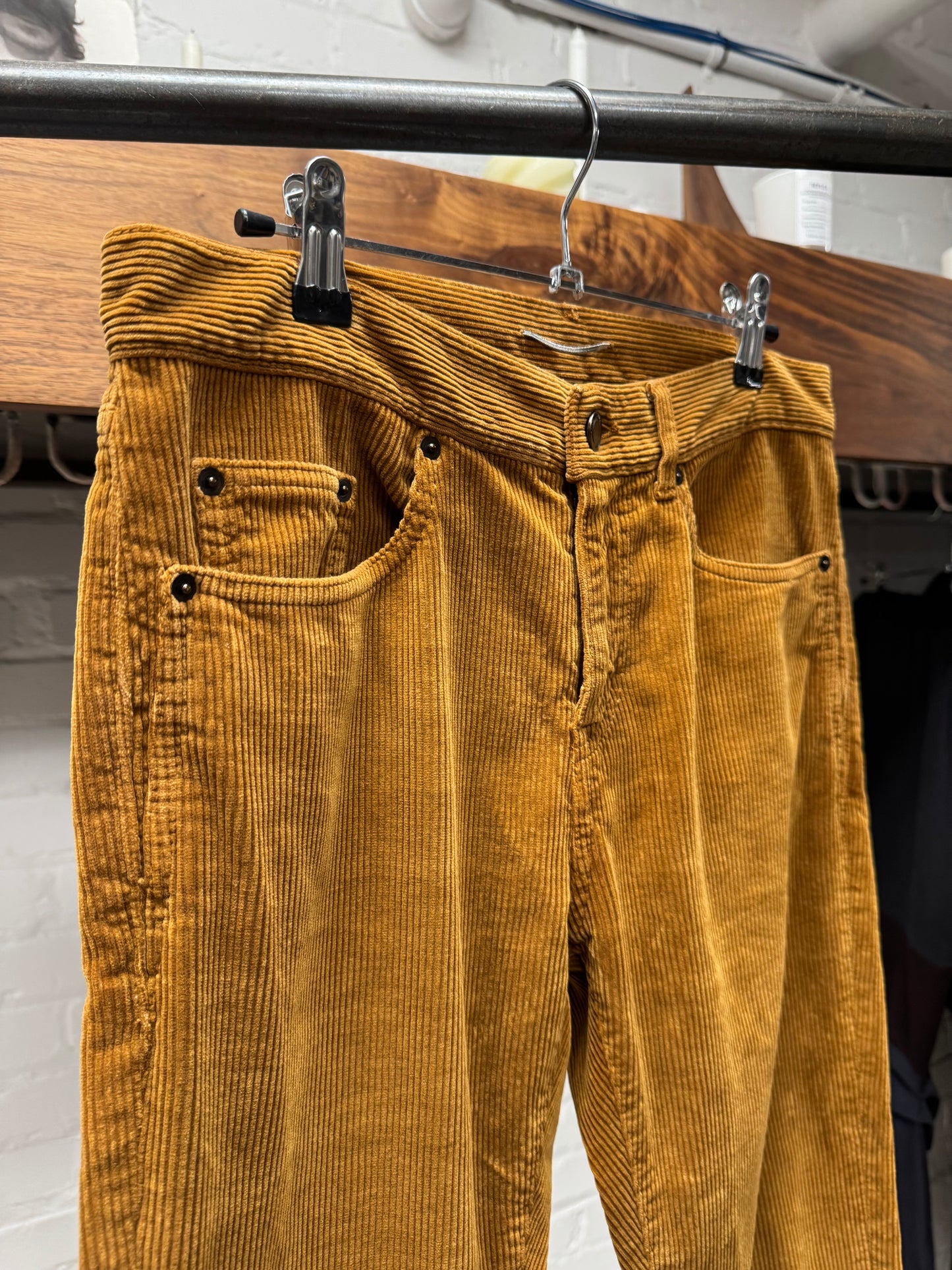 2018 Saint Laurent ‘D02’ Golden Brown Corduroy Slim Pants
