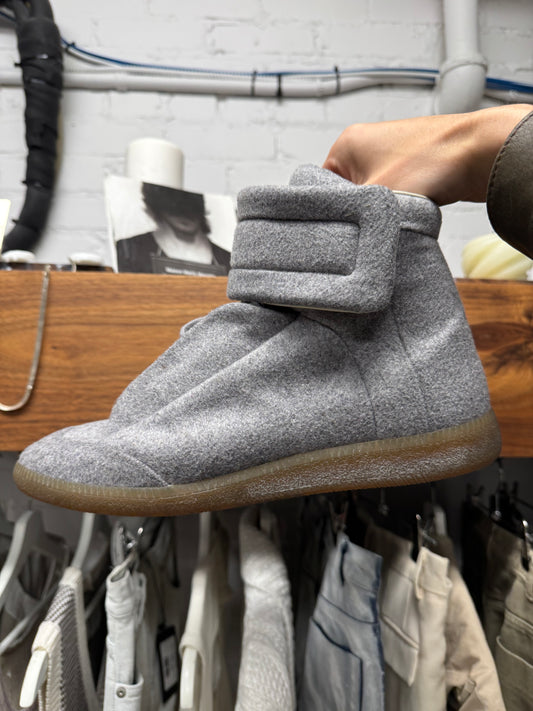 Maison Margiela ‘Future’ Grey Wool/Gum Sole High Top Sneakers