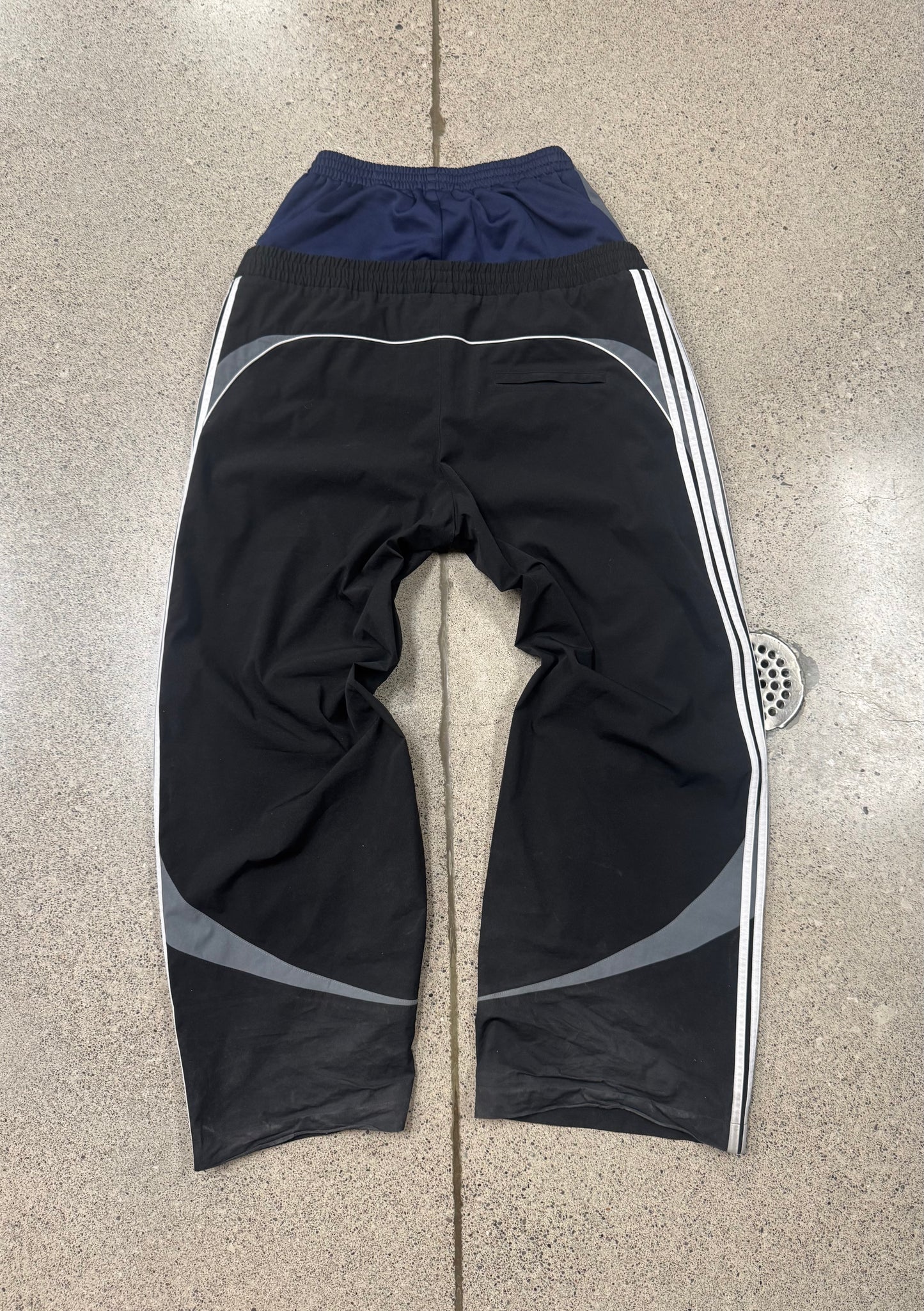 AW2024 Balenciaga ‘Cut Up’ Double Waist Wide Leg Track Pants