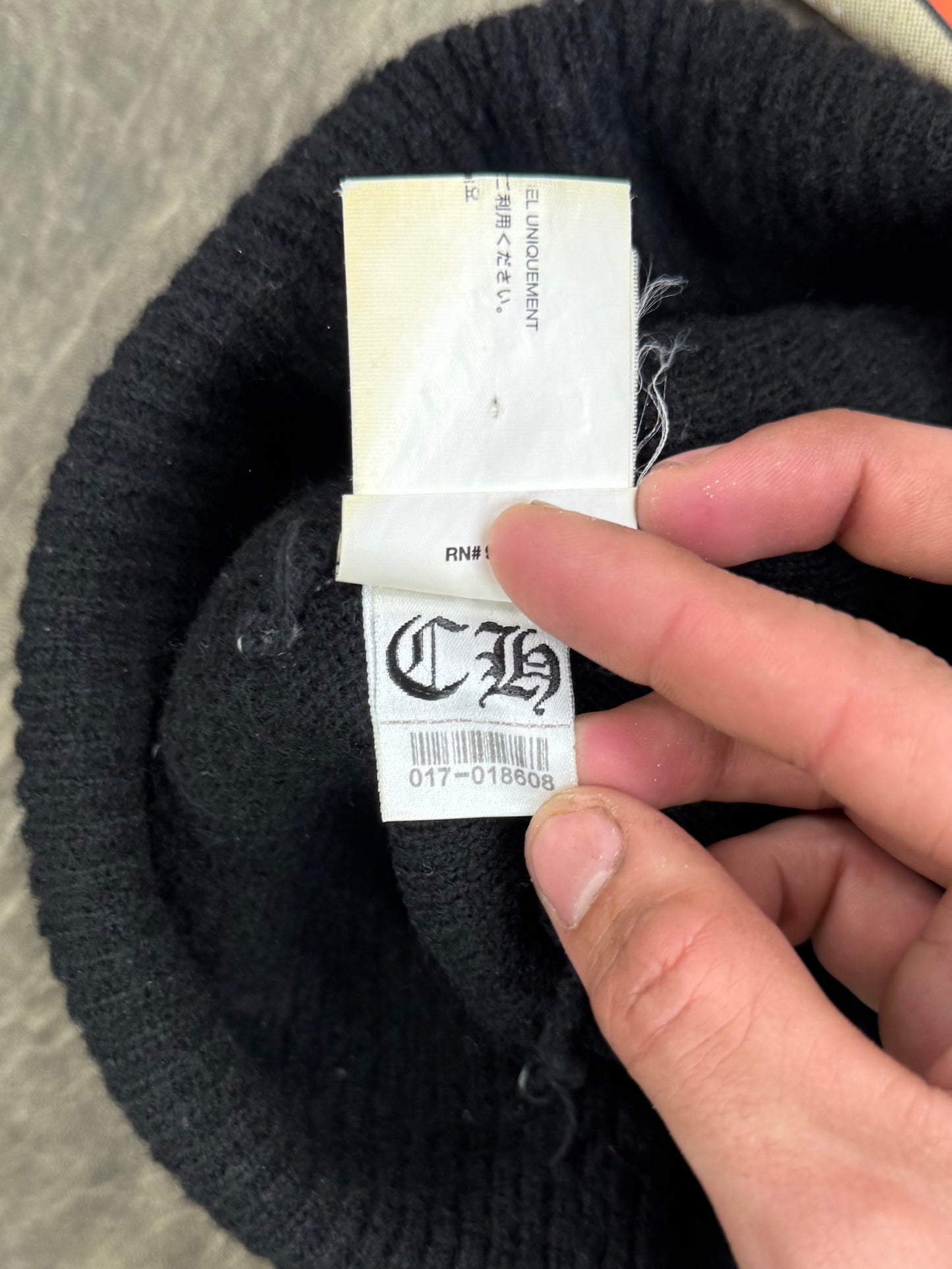 Chrome Hearts ‘Plus Cross’ Ribbed Wool Beanie