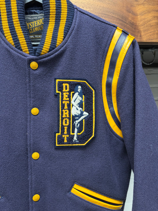 Hysteric Glamour ‘Detroit Rock’ Chenille Patch Wool Varsity Jacket
