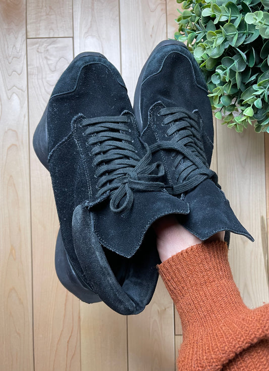 Rick Owens x Adidas Black Suede Tech Runners