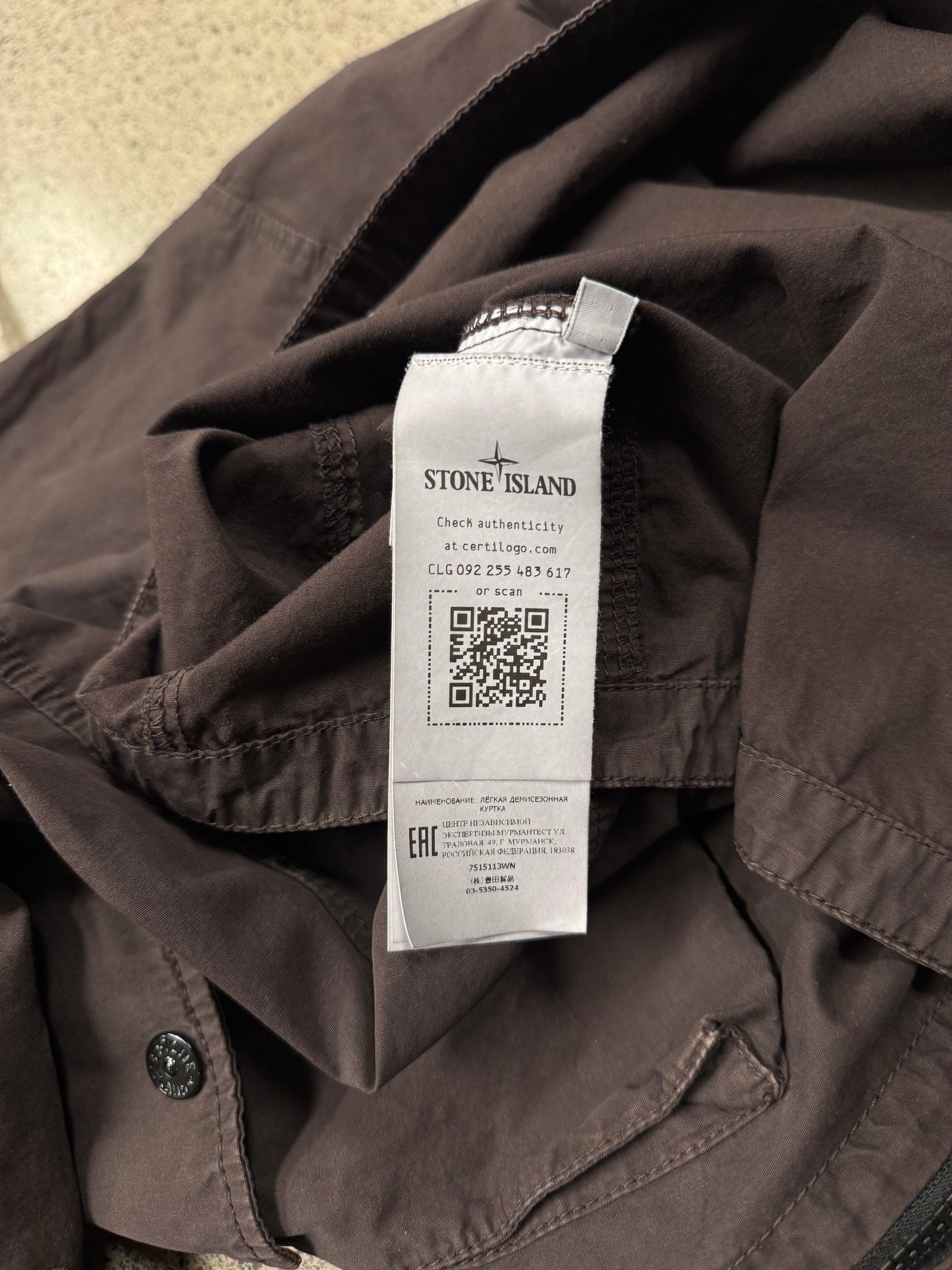 Stone Island ‘Brushed Cotton’ Zip-Up Work Shirt