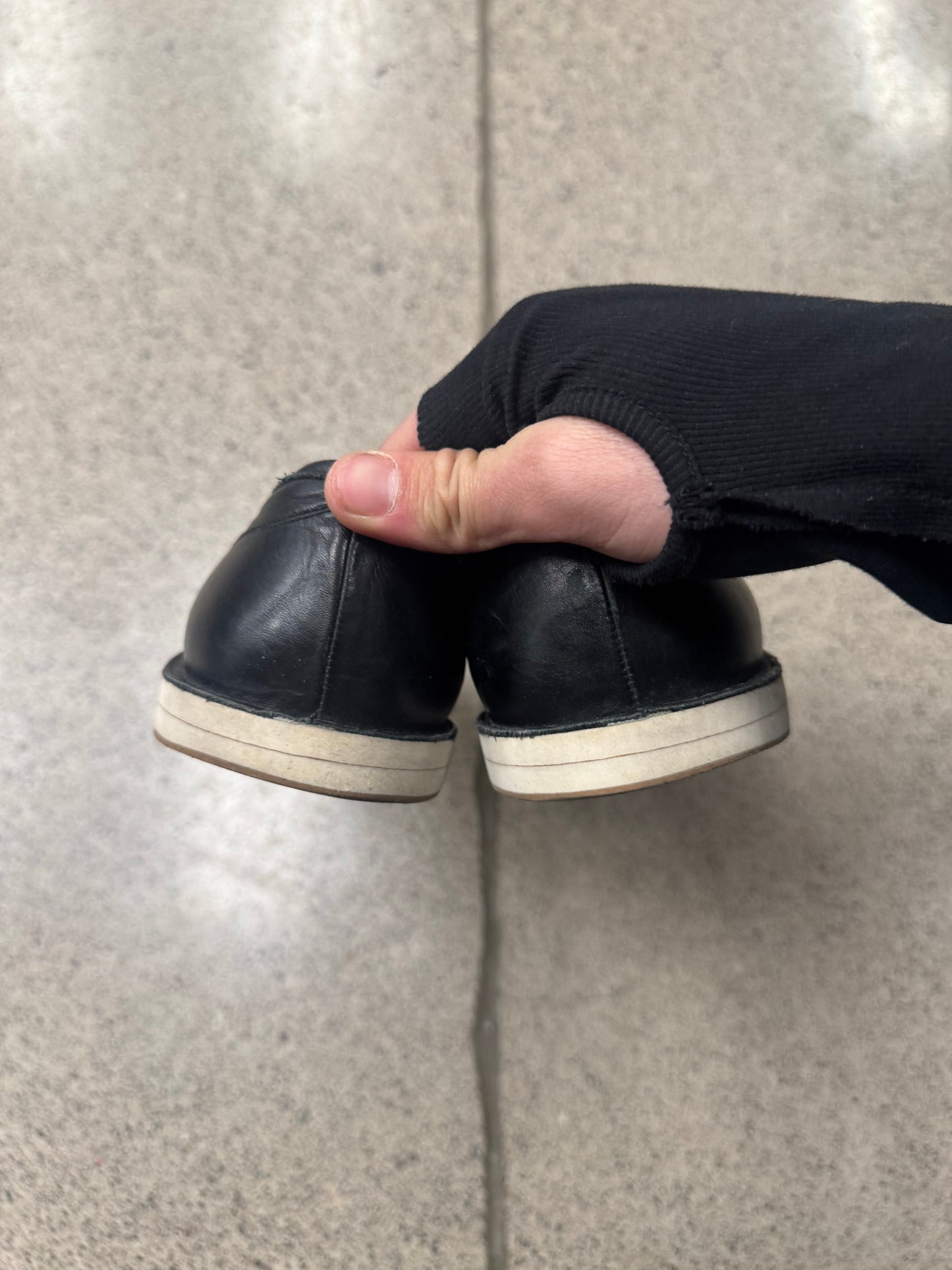 Yohji Yamamoto Leather Low Top Slippers