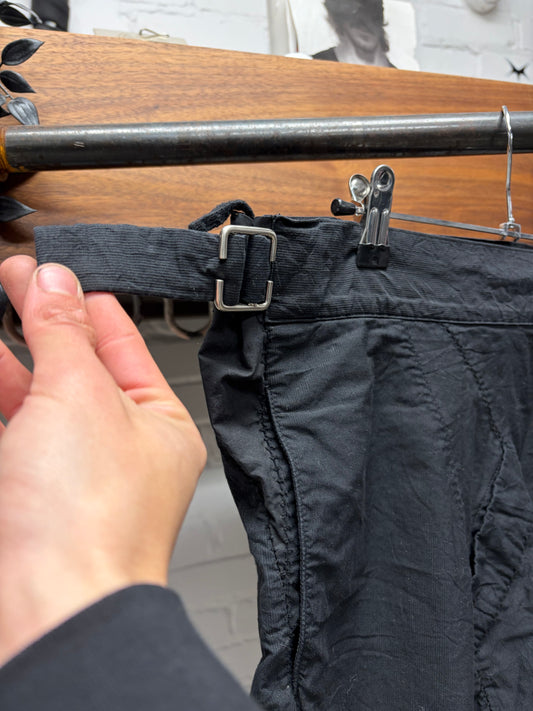 Carol Christian Poell ‘Scarstitch’ Black Cotton Drop Crotch Pants