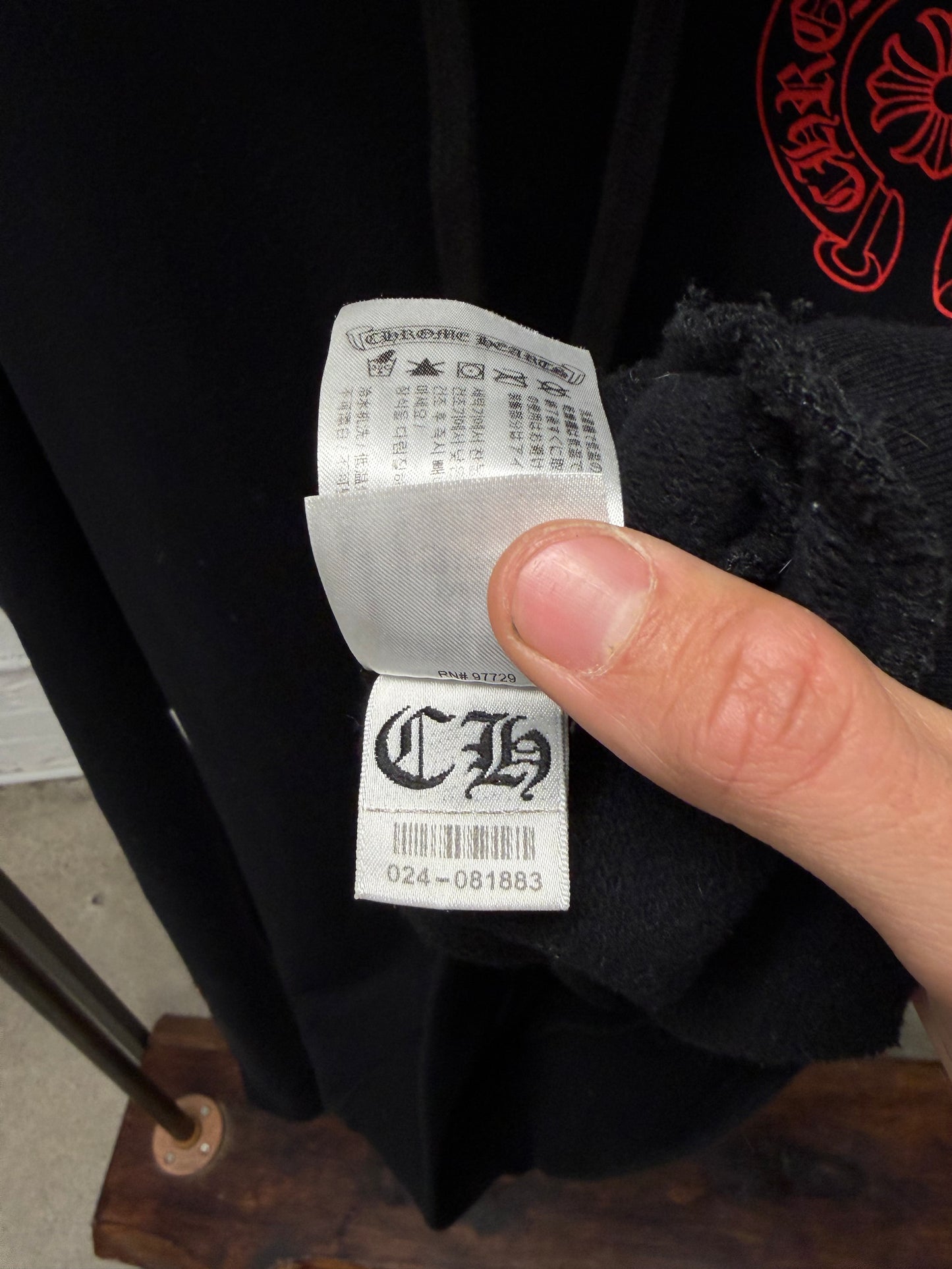 Chrome Hearts ‘Online Exclusive’ Red/Black Horseshoe Logo Hoodie