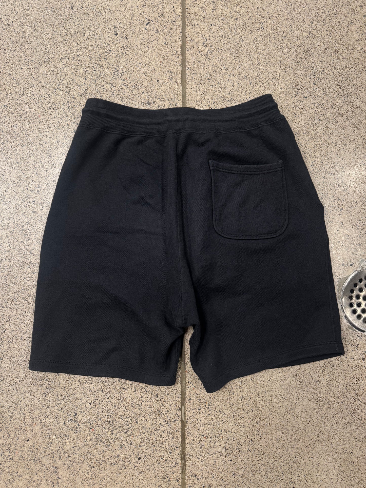Mihara Yasuhiro ‘Wings’ Embroidered Black Sweat-Shorts