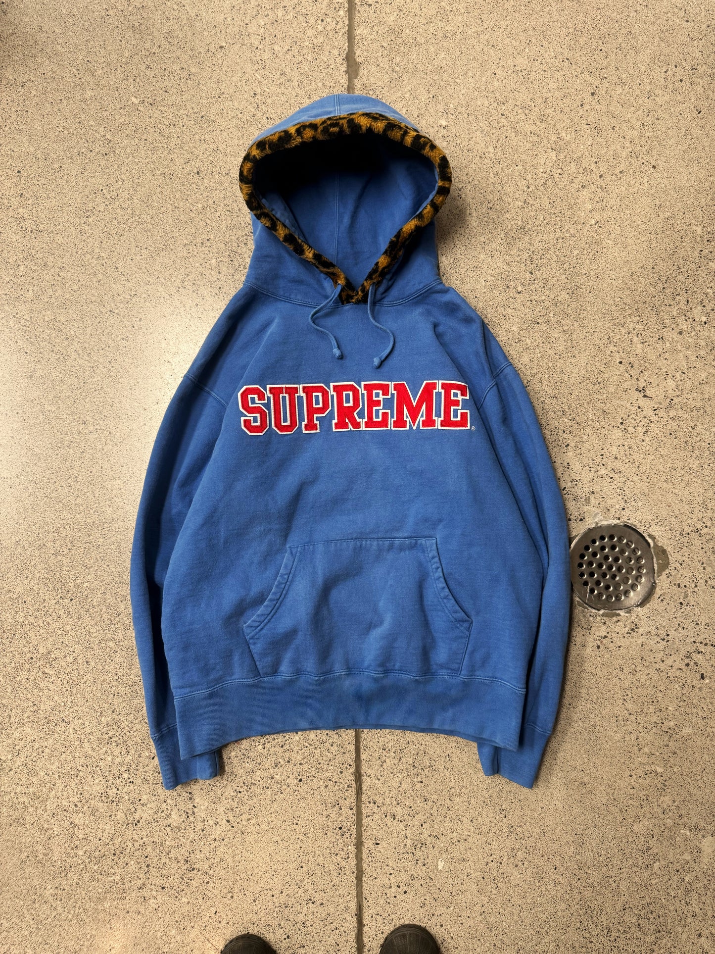 AW2021 Supreme ‘Leopard Trim’ Hoodie