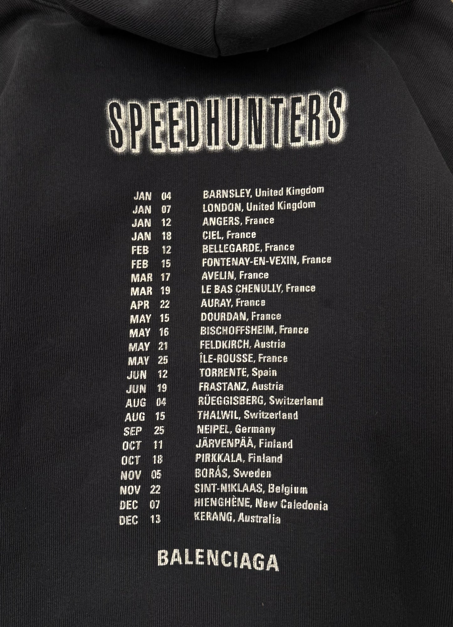 2018 Balenciaga ‘Speedhunters’ Oversized Heavyweight Cotton Hoodie