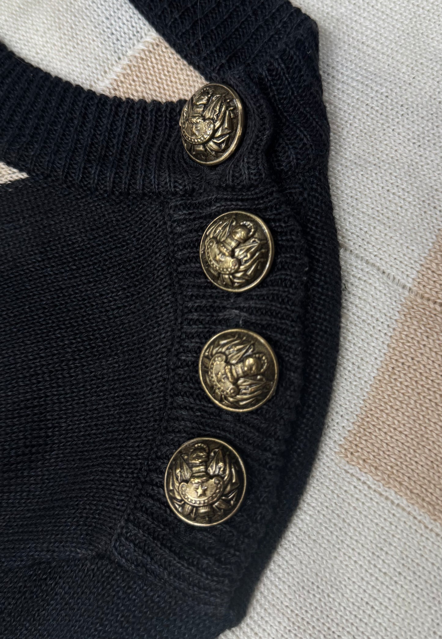 SS2010 Balmain ‘Union Jack’ Distressed Flag Knit Sweater