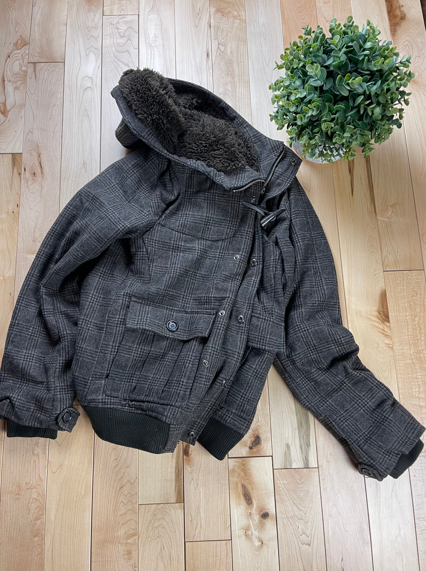 Katharine Hammett Wool Cargo Bomber Jacket