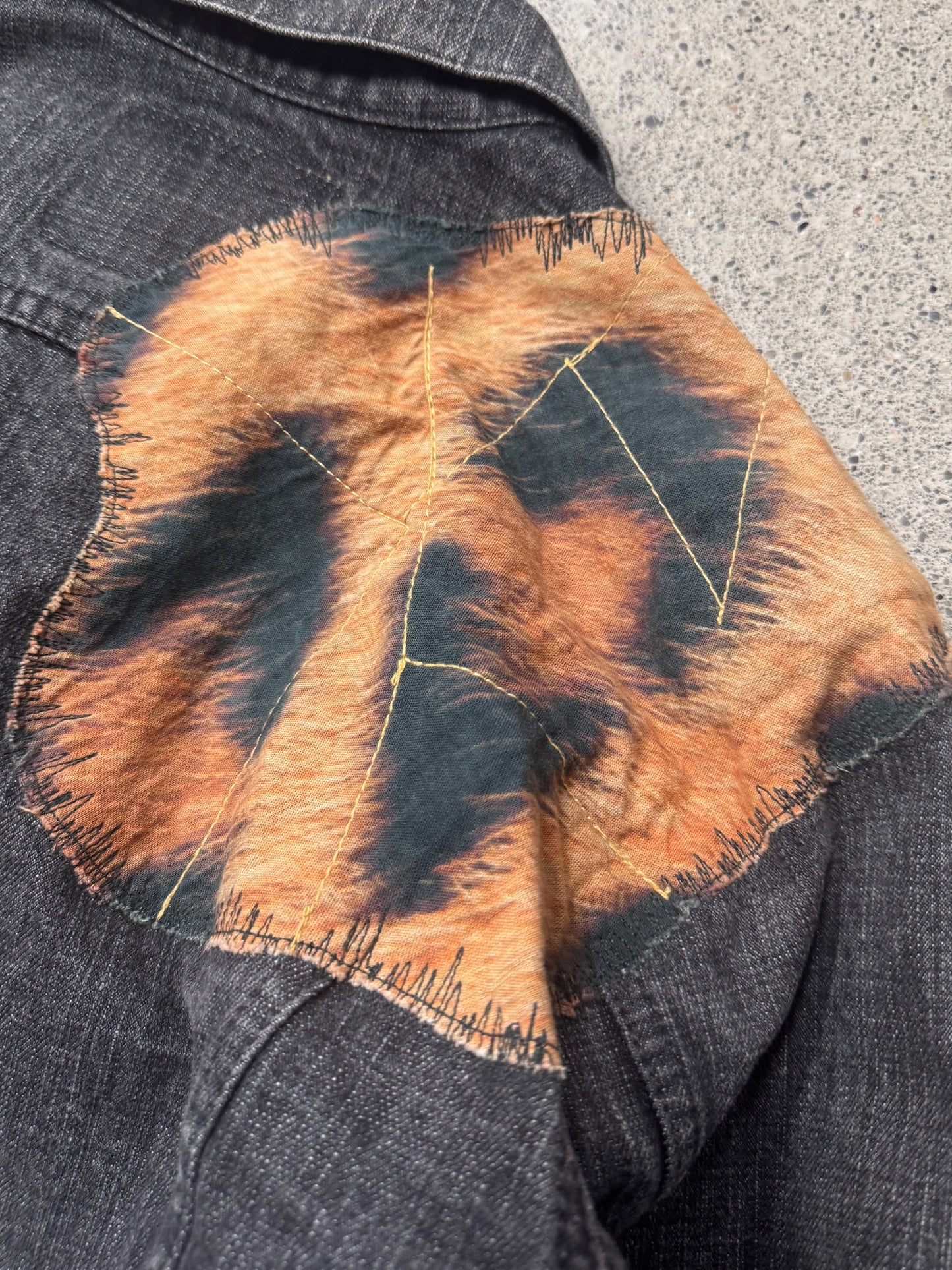 Vintage Yohji Yamamoto ‘Y’s’ x Spotted Horse Leopard Patch Denim Jacket