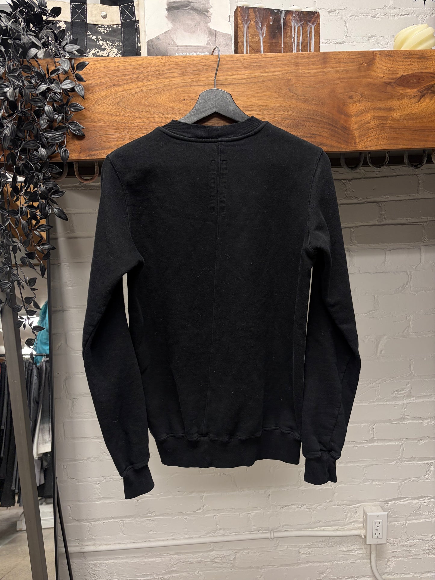 SS2016 Rick Owens DRKSHDW Black Cotton Sweatshirt