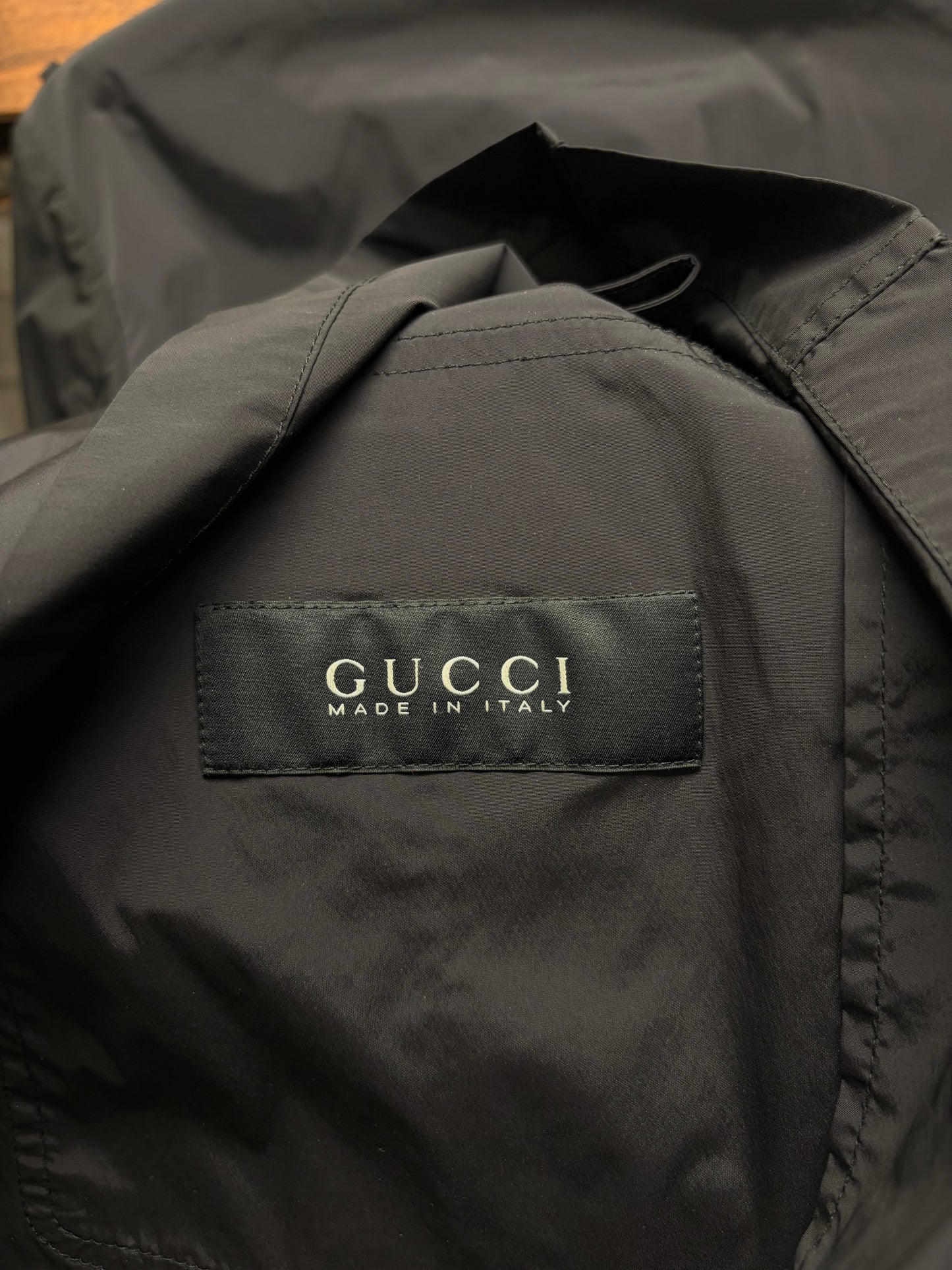 2000s Gucci Nylon Shell Black Military ‘Field Jacket’