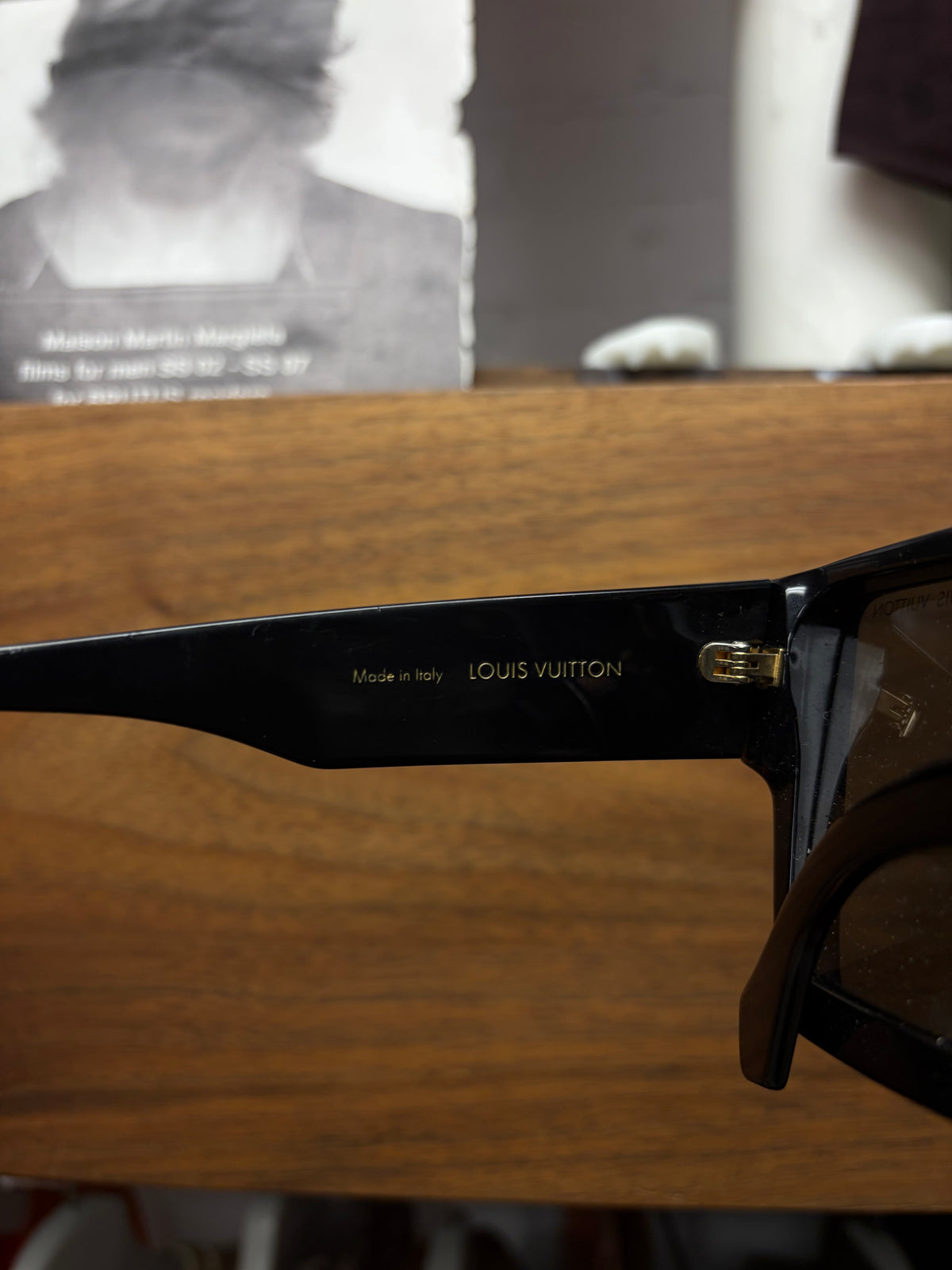 AW2021 Louis Vuitton by Virgil Abloh Black/Gold ‘Cyclone’ Crystal Embellished Sunglasses