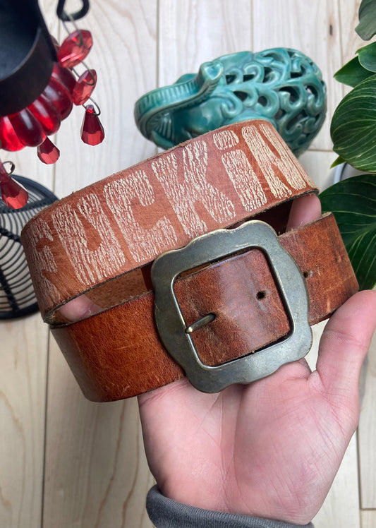 Spring Summer 2005 Dsquared2 Fucking Stoner Brown Leather Belt