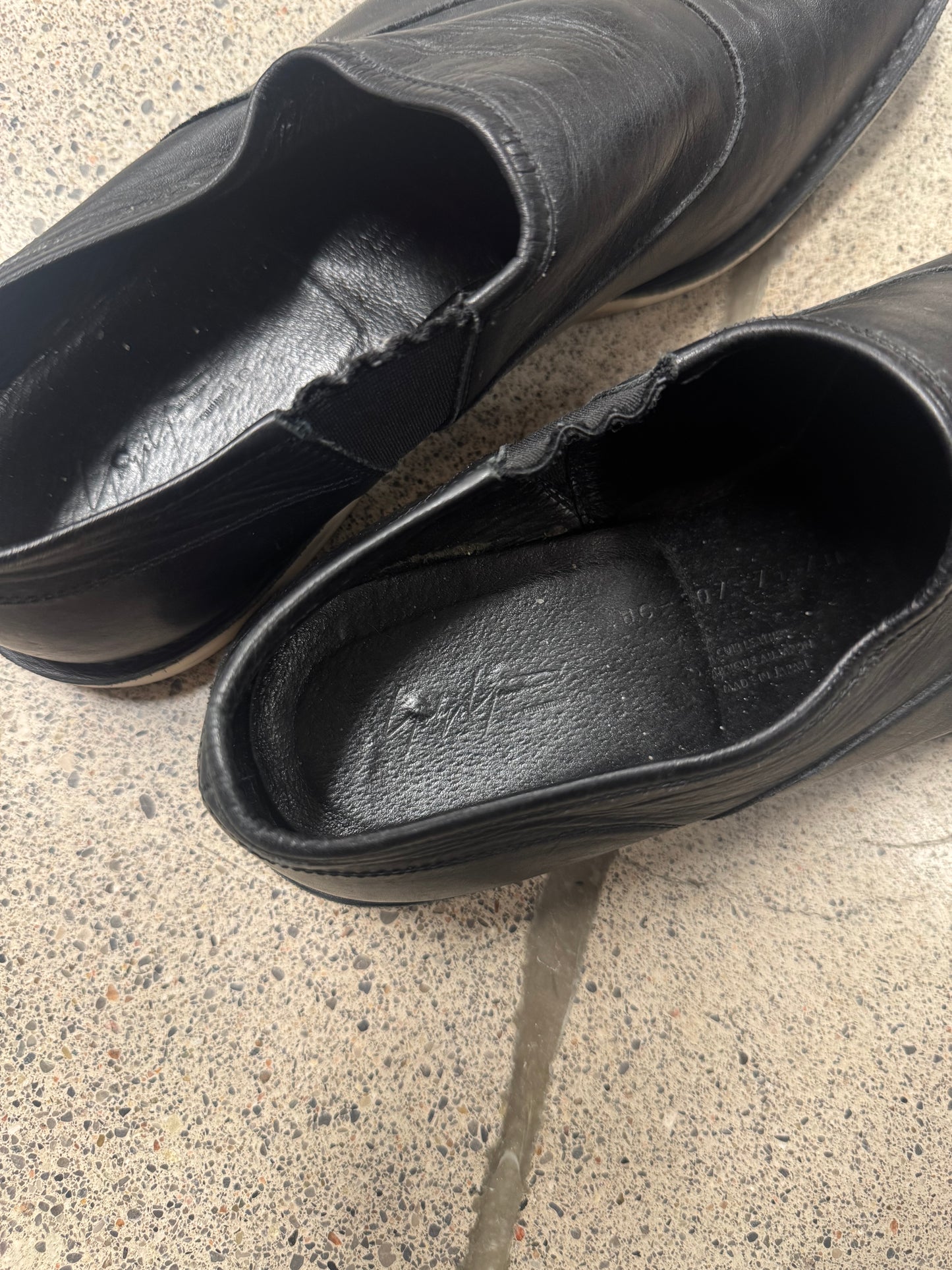 Yohji Yamamoto Leather Low Top Slippers