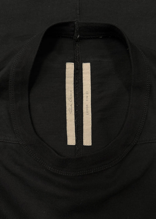 AW2023 Rick Owens ‘Luxor’ Black ‘Level’ T-Shirt