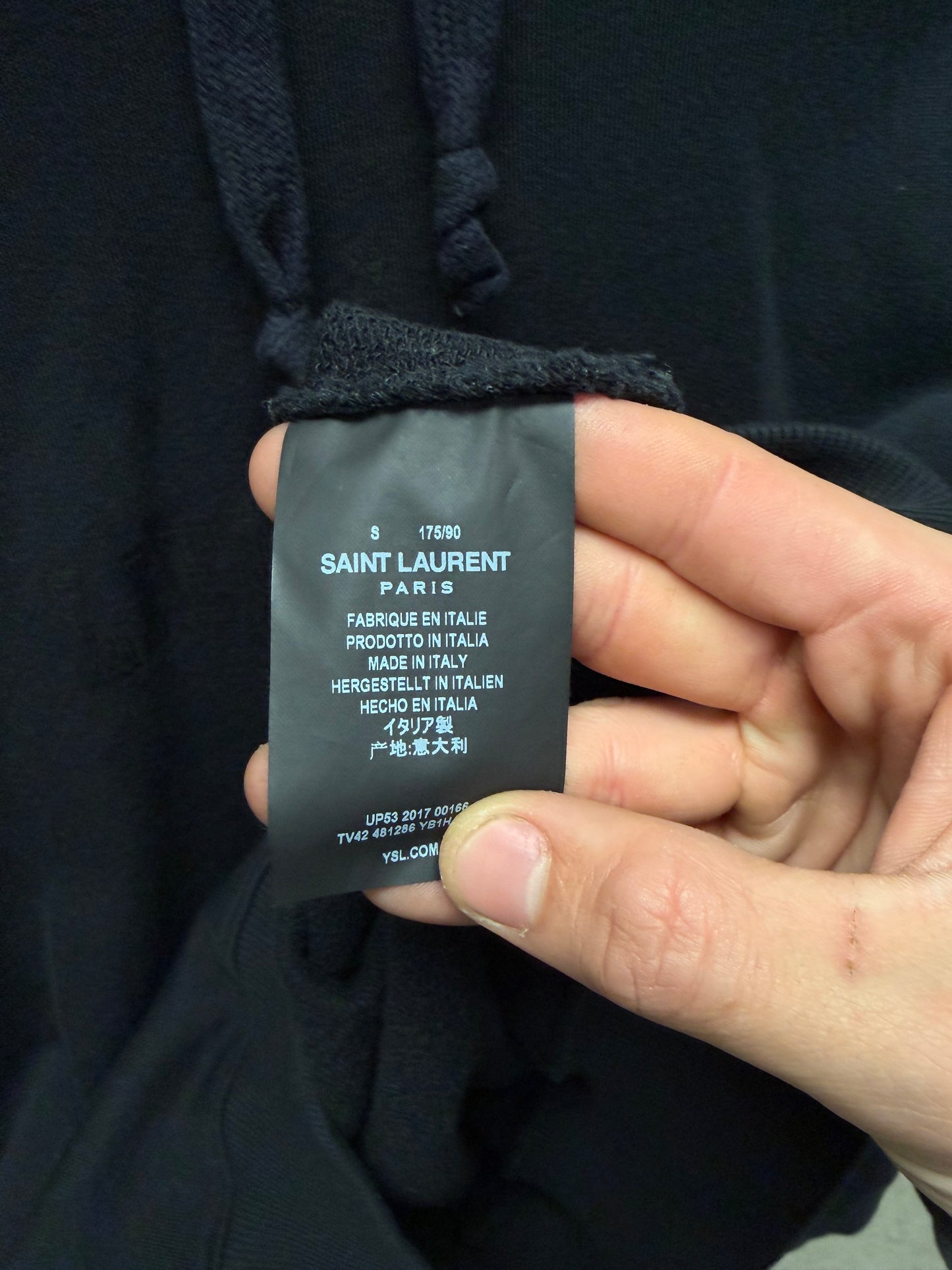 AW2017 Saint Laurent ‘Bad Lieutenant’ Black Drawstring Hoodie