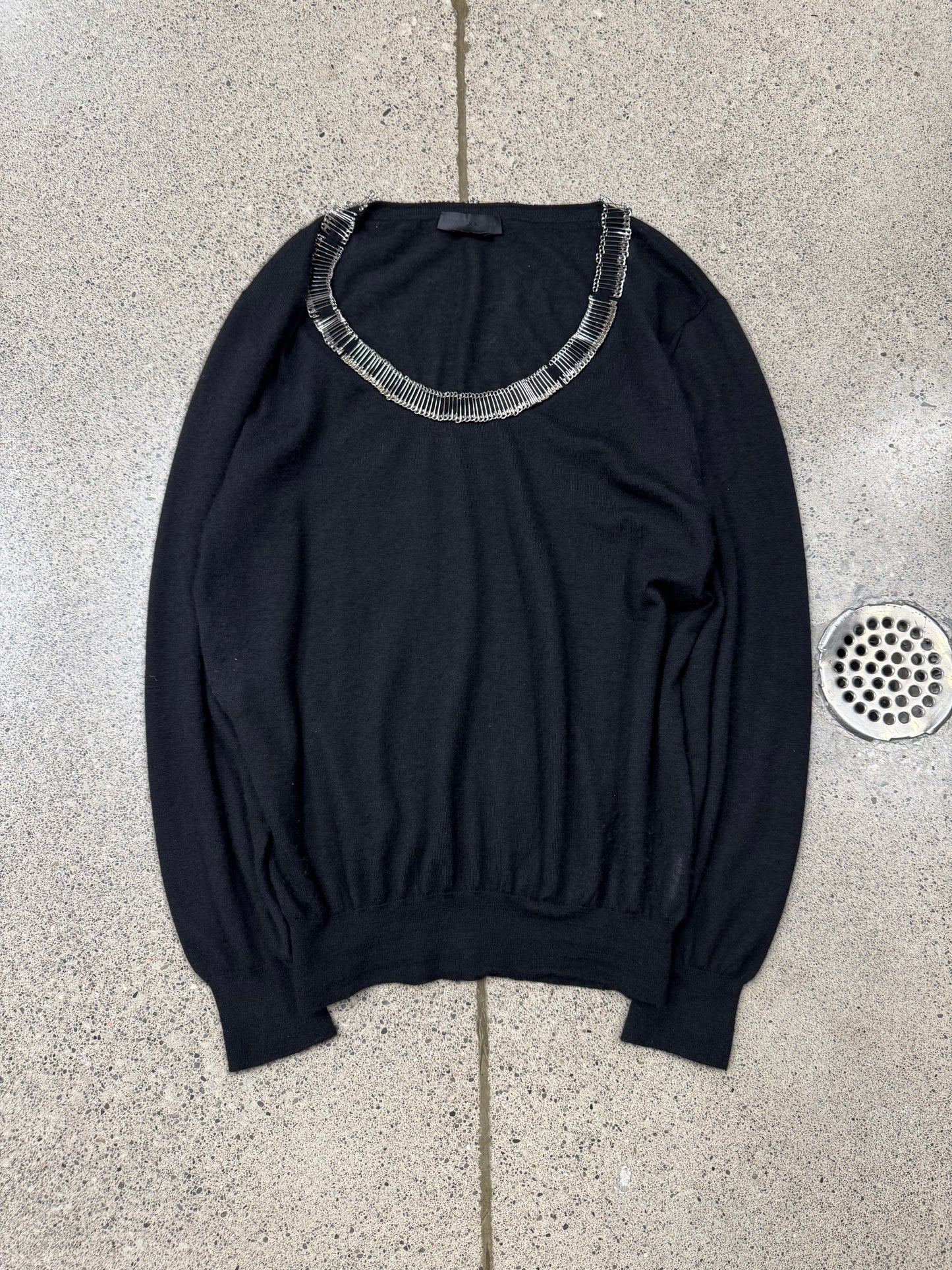 Alexander McQueen ‘Safety Pin’ Cashmere Knit Sweater
