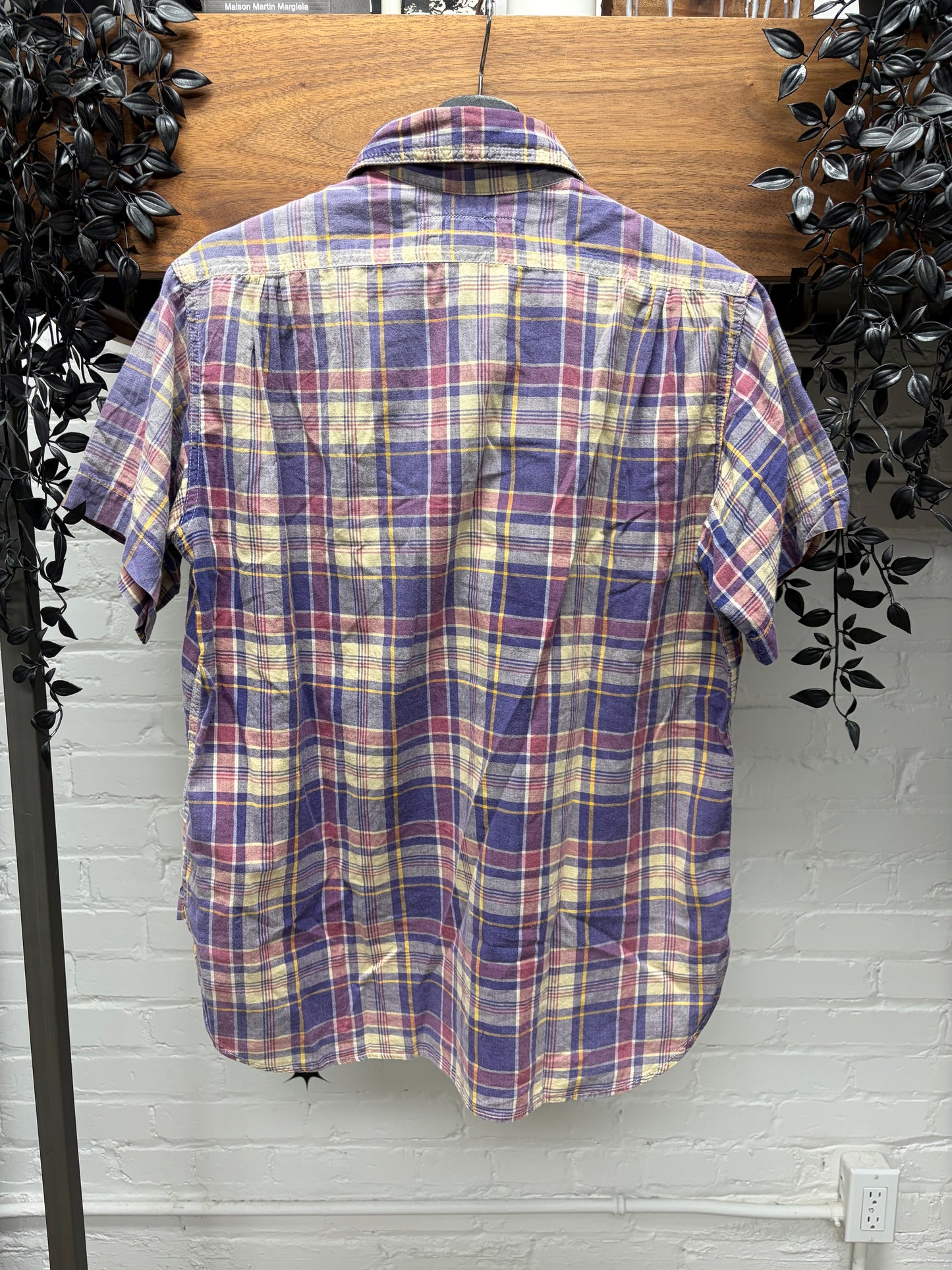 SS2006 Junya Watanabe x Post Overalls Gingham Plaid Short Sleeve Button Up Shirt