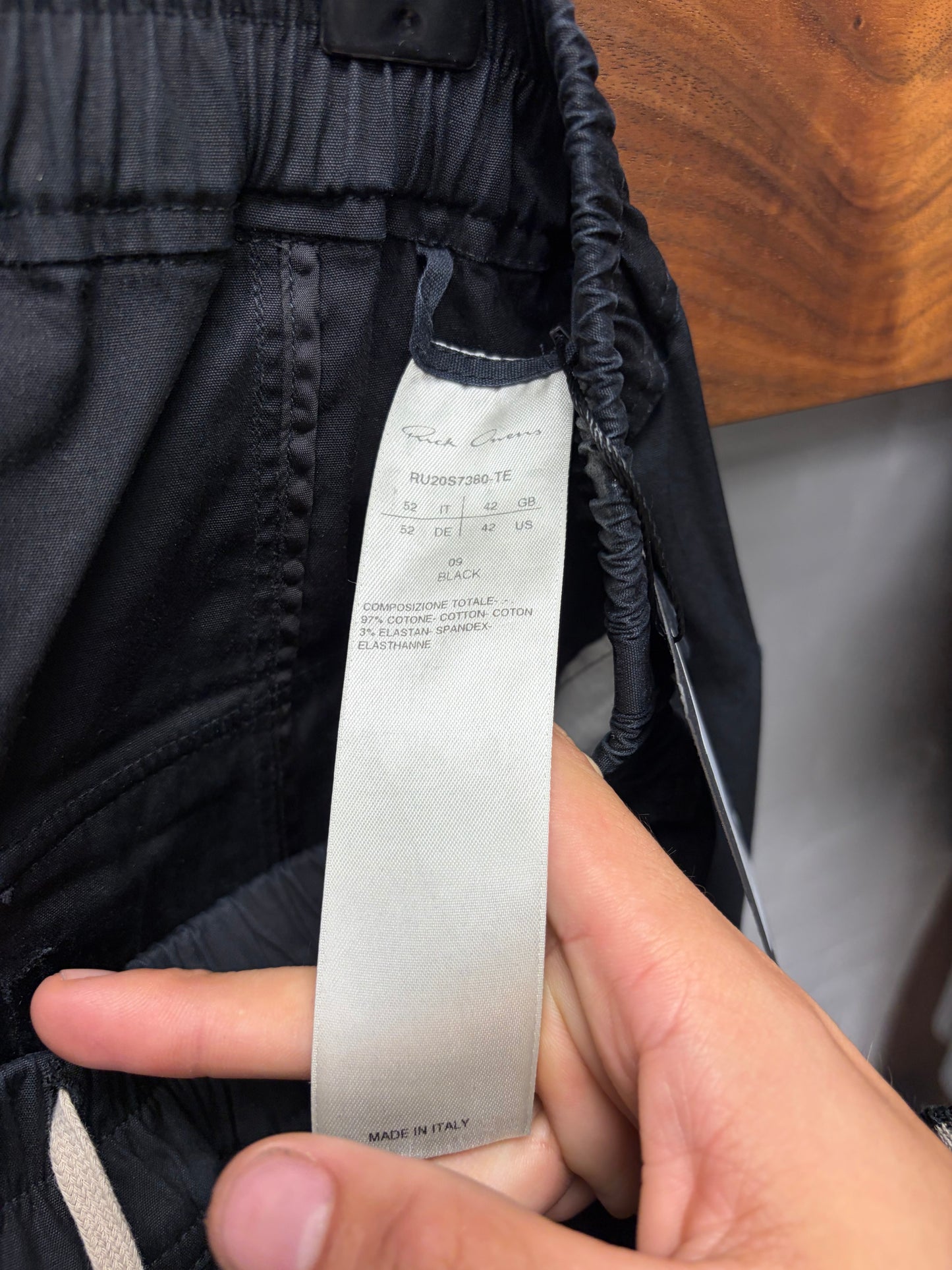 SS2020 Rick Owens ‘Tecuatl’ Drop Crotch Black Berlin Sweatpants