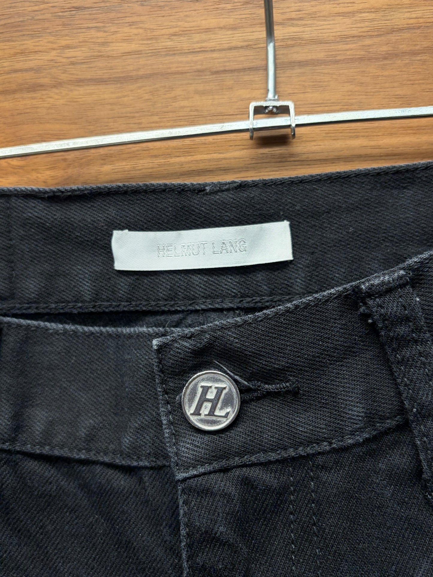 Helmut Lang Black ‘Back Zip’ Carpenter Denim