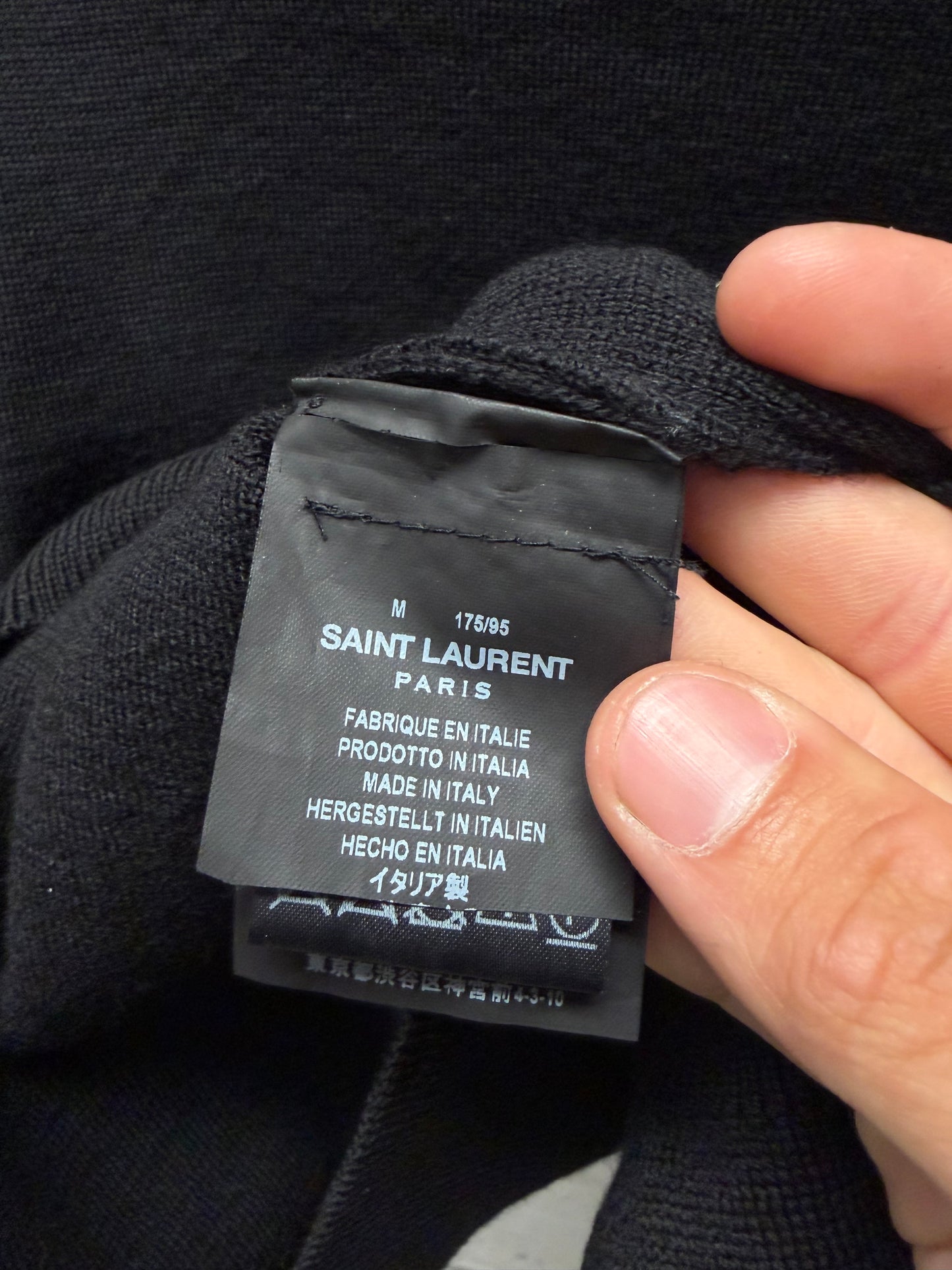AW2017 Saint Laurent ‘Bad Lieutenant’ Military Inspired Black Badge Sweater