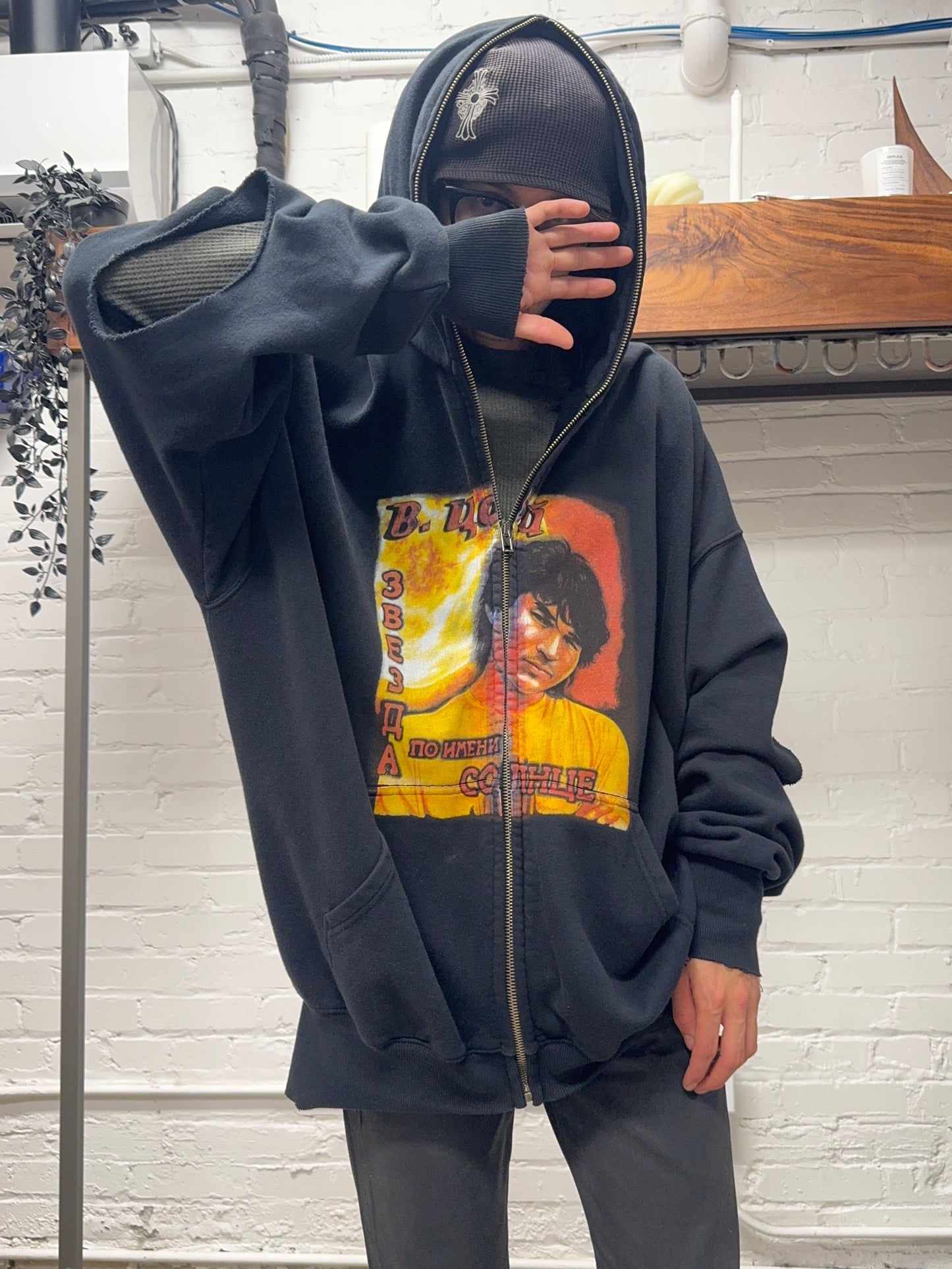 SS2019 Vetements ‘Russian Idol’ Gimp Full Zip Hoodie