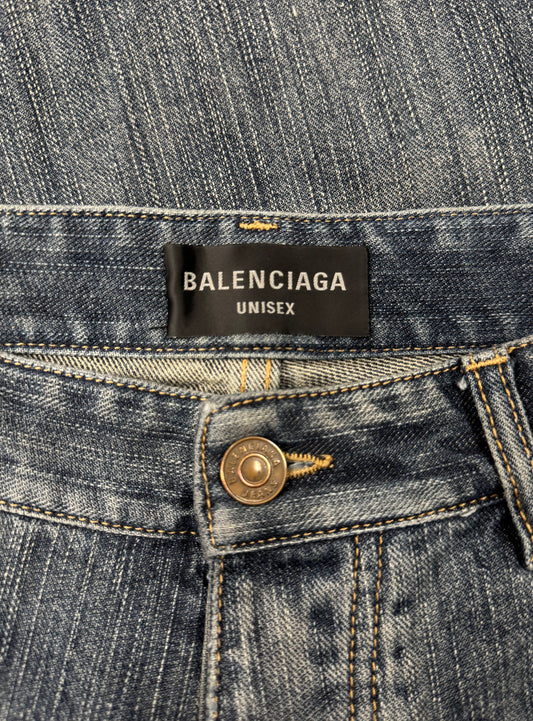2023 Balenciaga Baggy ‘Slate Blue’ Wide Leg Denim