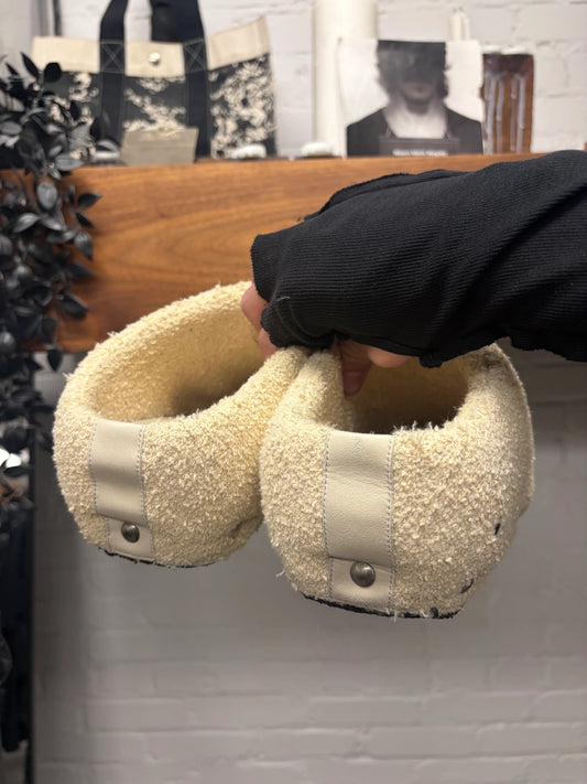 Acne Studios Terry Cloth ‘Shearling’ Mules