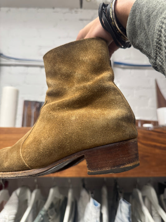 Saint Laurent Brown Suede ‘Wyatt’ Boots