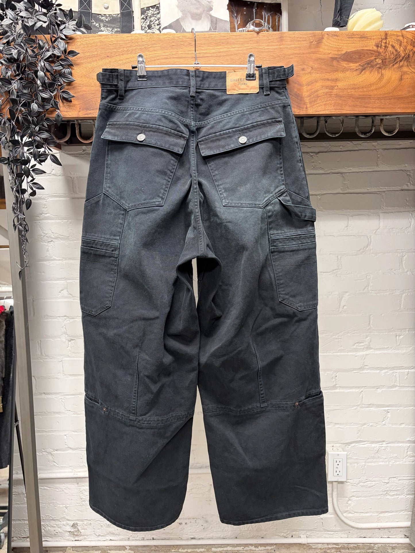 AW2024 Balenciaga ‘Heavyweight Carpenter’ Over-Washed Blue Wide Leg Denim