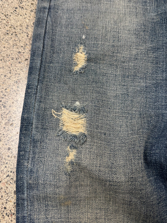 2018 Saint Laurent Washed Blue Skinny Jeans