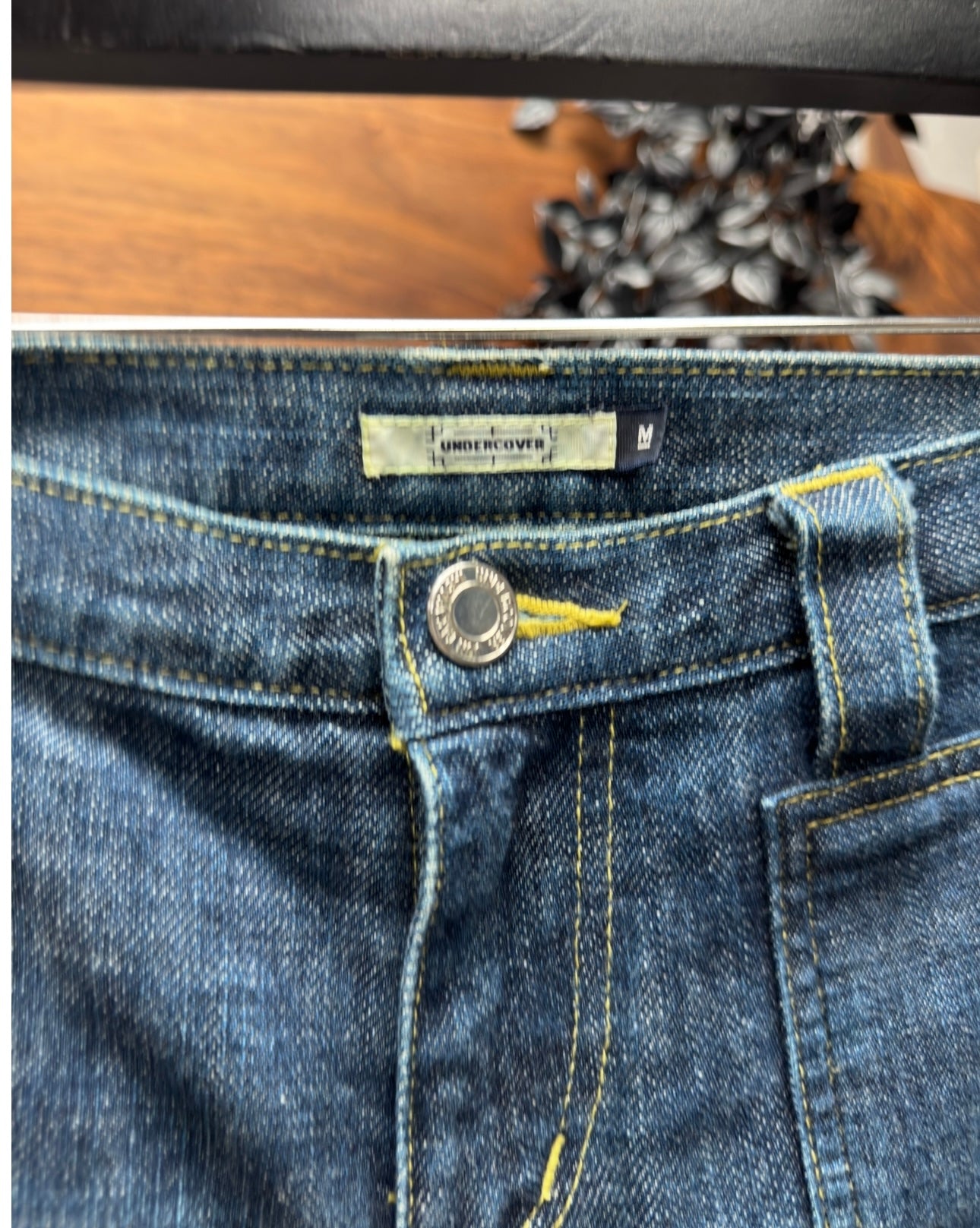 AW2001 Undercover ‘D.A.F.V.’ Patch Layered Blue Skinny Denim