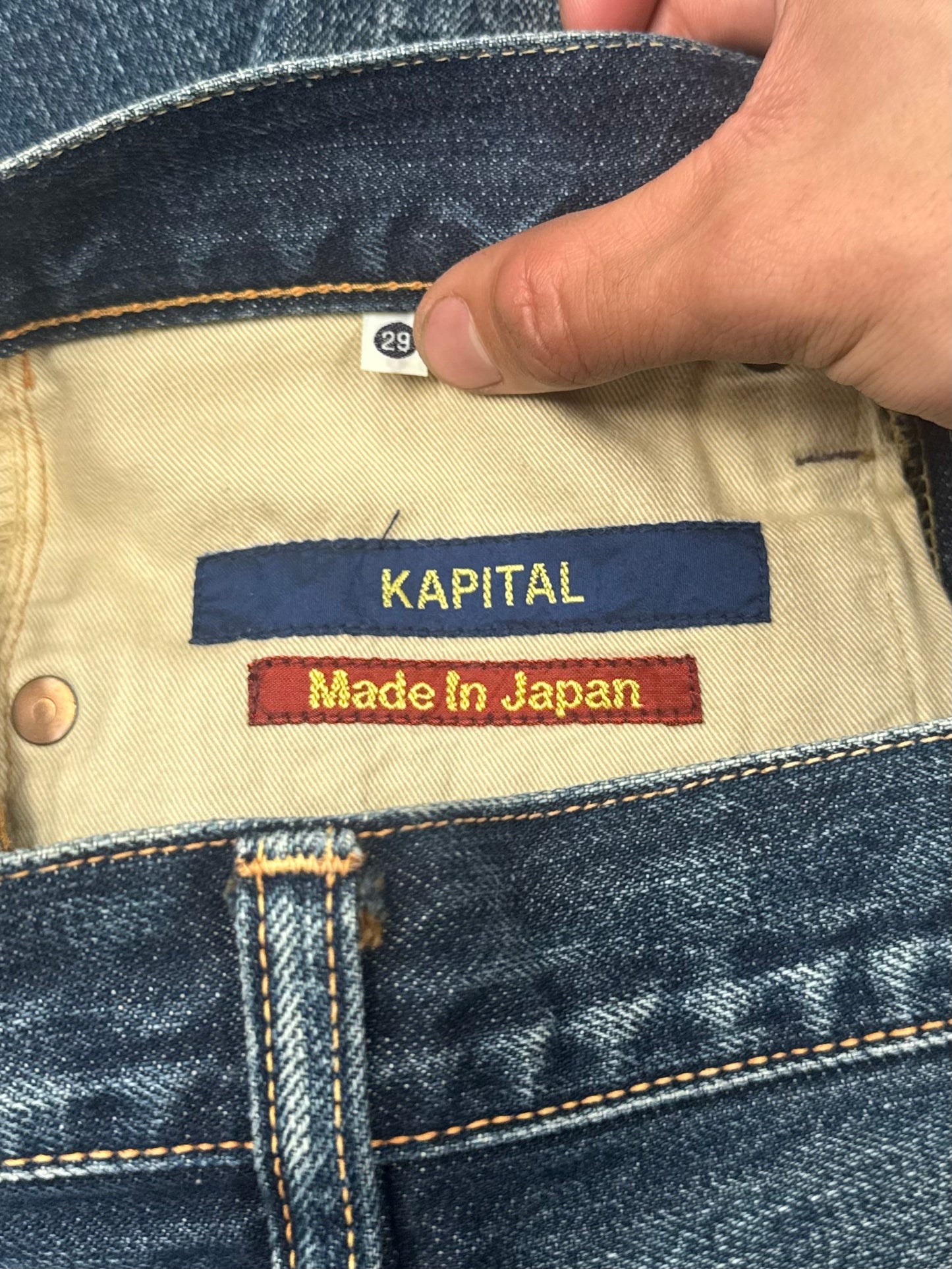 Kapital Sashiko Repaired Flared Bootcut Denim