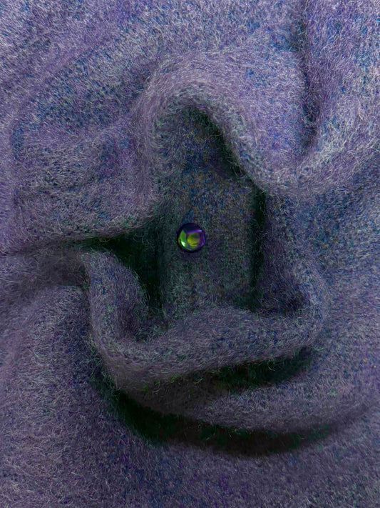 Needles Purple Shag Mohair Cardigan