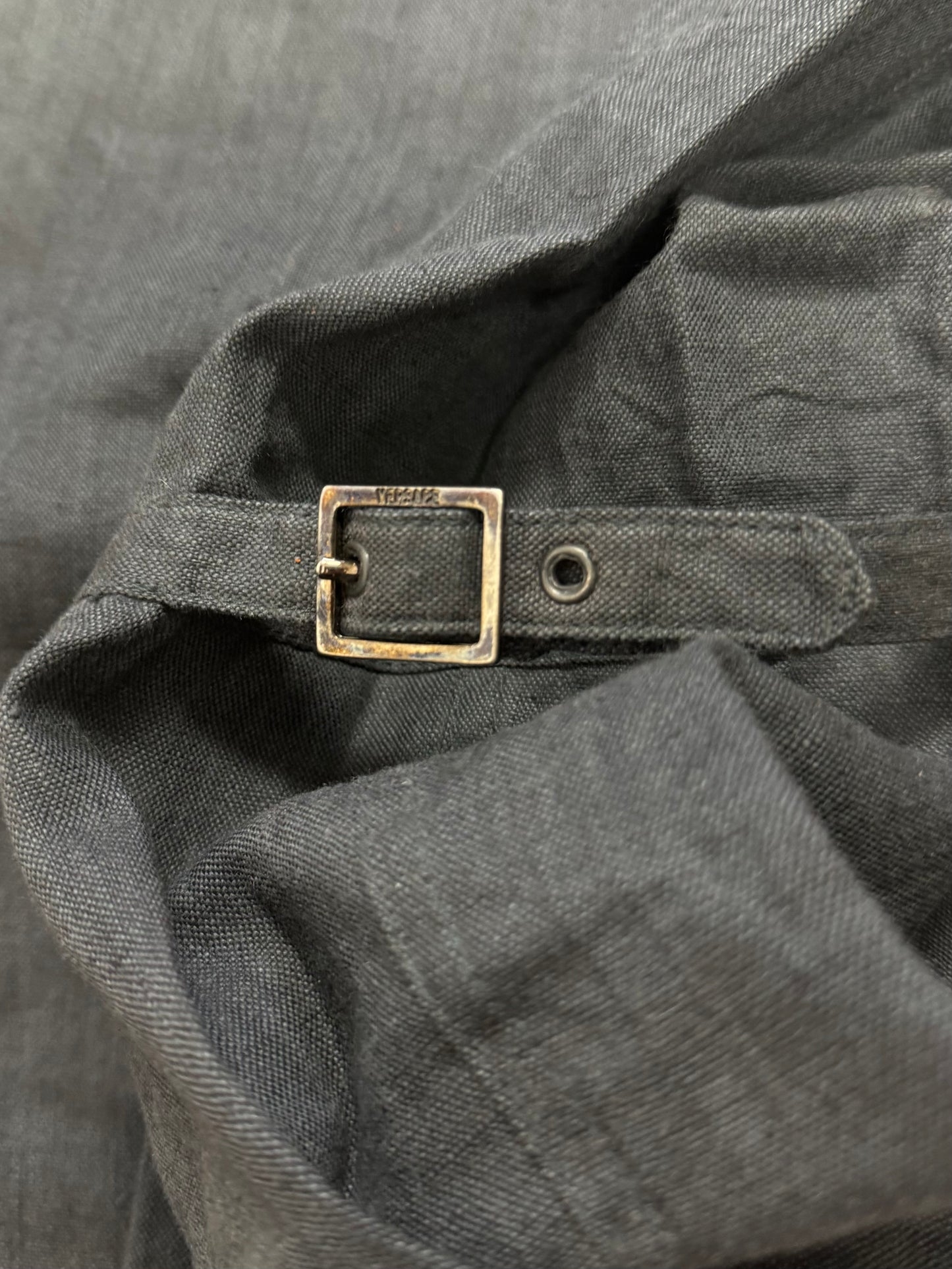 Vintage Versace Bondage Strap Wide Leg Trousers