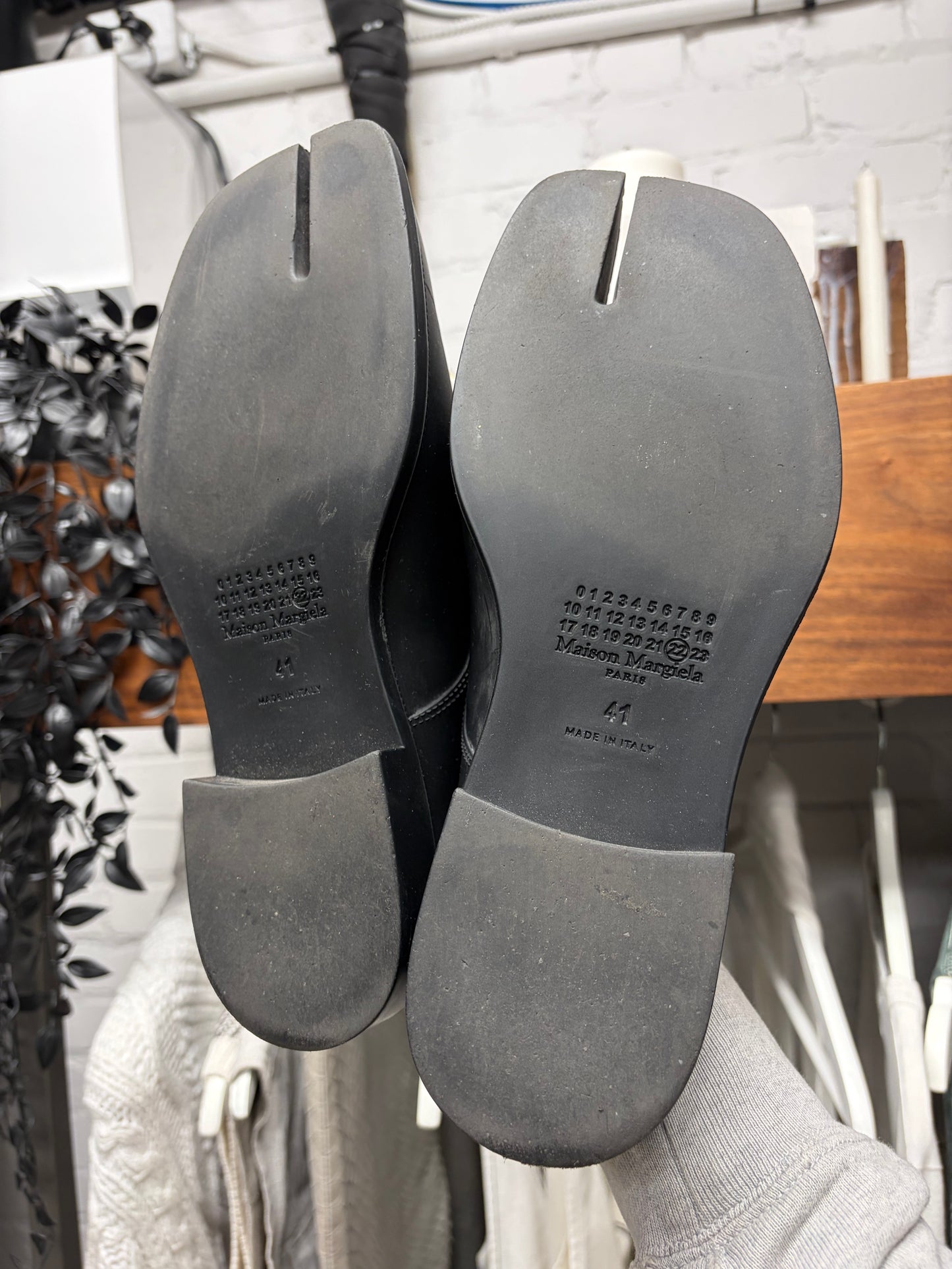 Maison Margiela ‘Tabi’ Black Split Toe Derbys