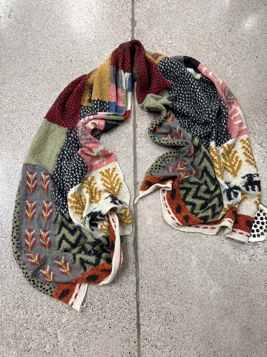 AW2024 Kapital Frayed Wool ‘Gabbeh’ Scarf