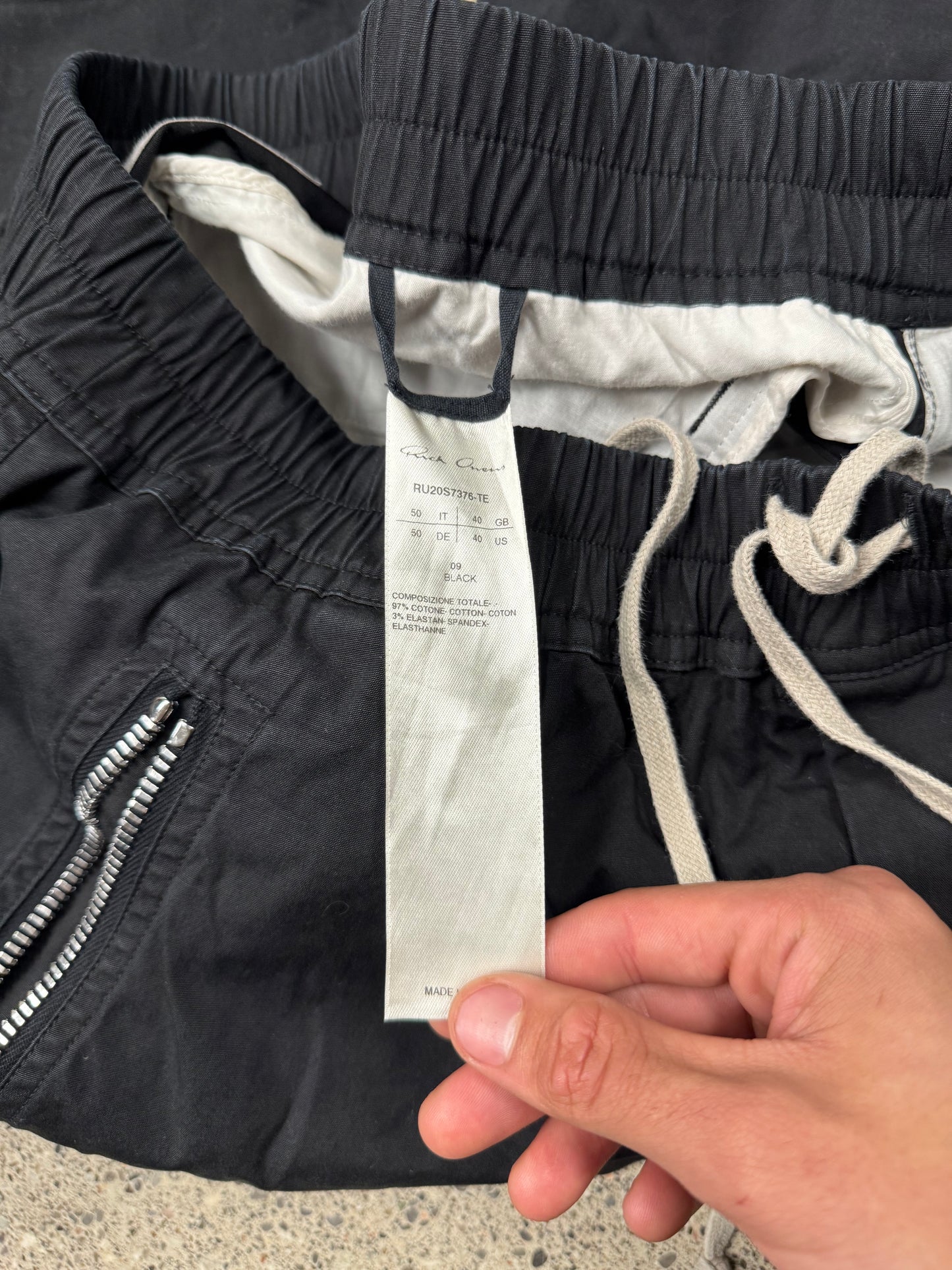 SS2020 Rick Owens ‘Tecuatl’ Drop Crotch Pod Shorts