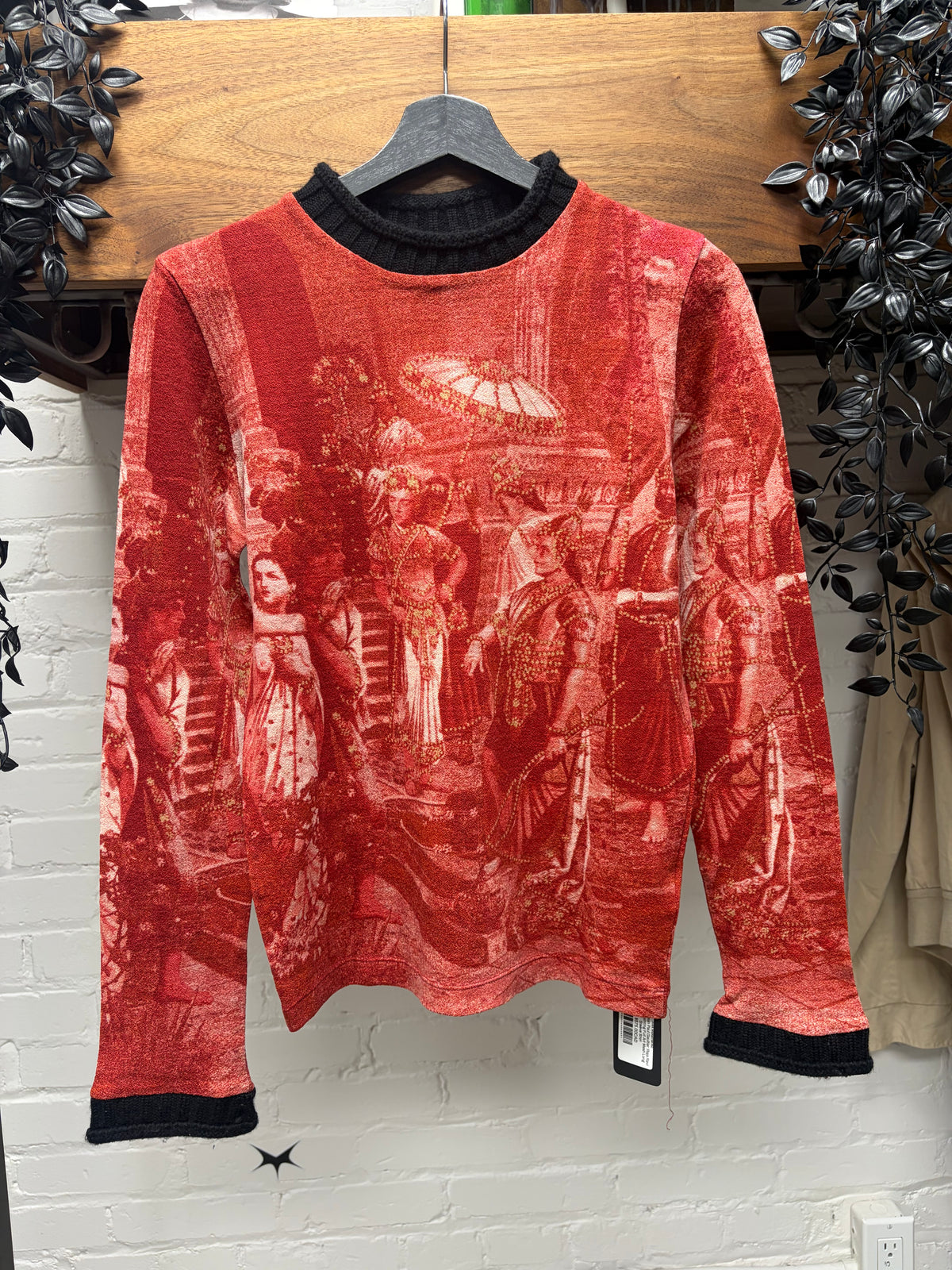 Vintage Jean Paul Gaultier ‘Raja Ravi Varma’ Painting Full Art Mesh Long Sleeve Shirt