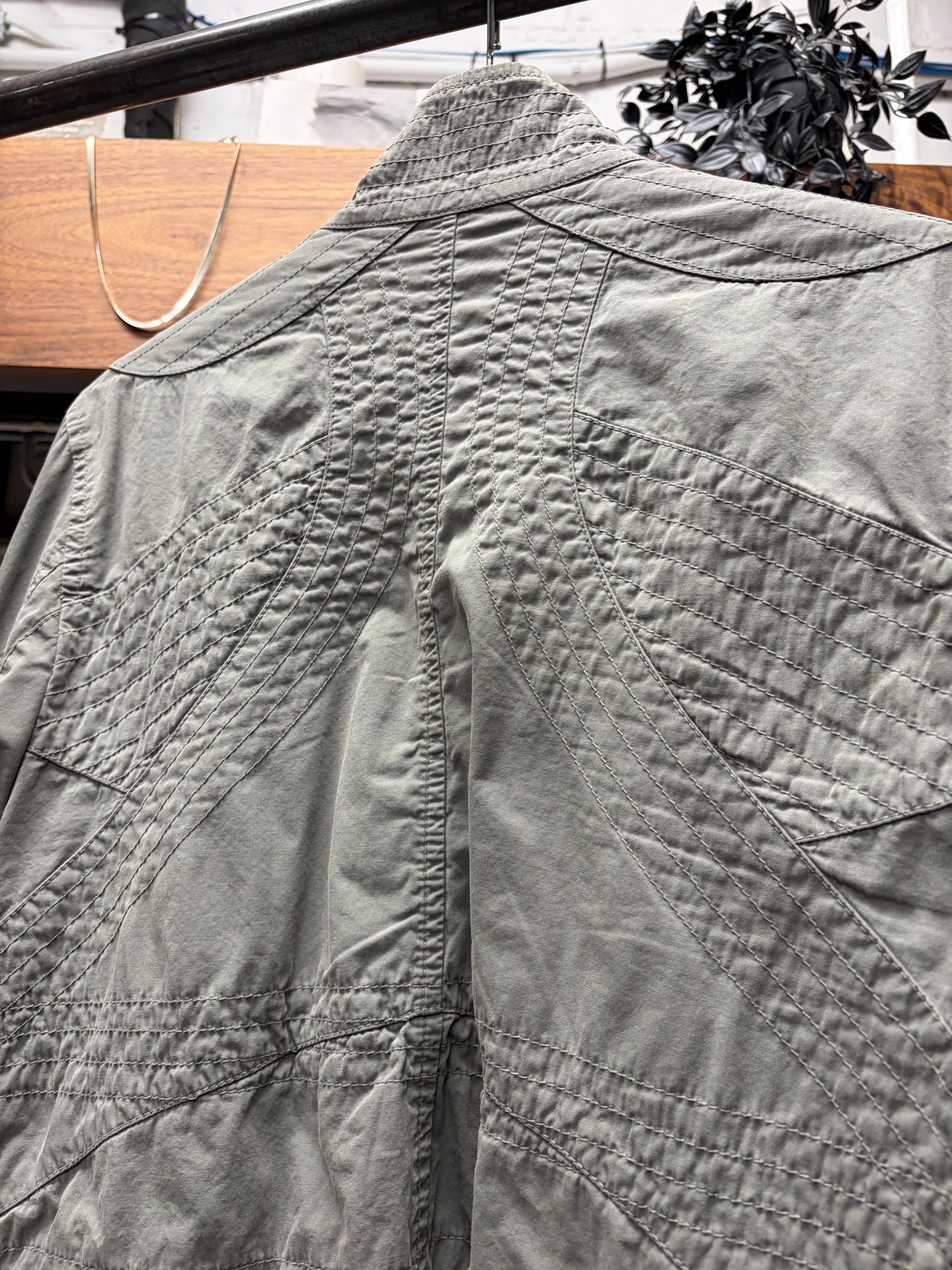 2000s Dolce & Gabbana Faded Grey Military Flight Jacket